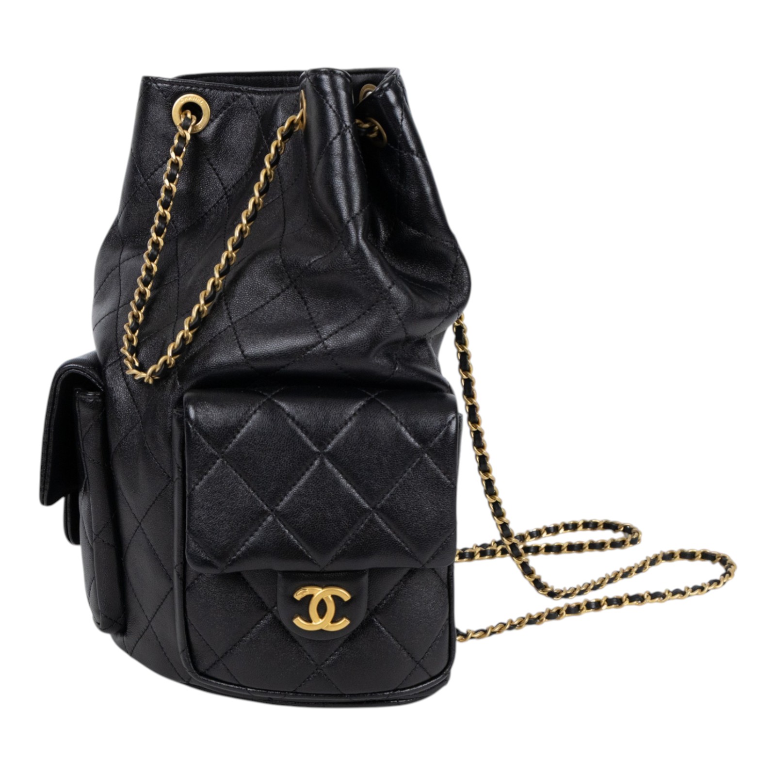 香奈兒 CHANEL 25C 雙肩 後背包 AS5305 B18791 晶片款 黑羊 Matelasse 雙肩包 原廠盒子/防塵袋/購買證明