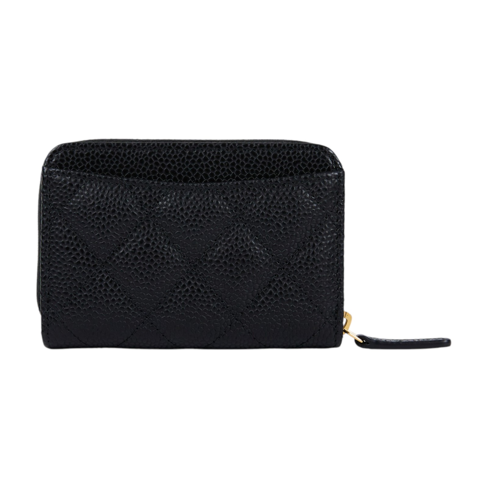 香奈兒 CHANEL 經典 拉鏈 零錢包 錢包 卡夾 AP0216 晶片款 黑荔枝拉鍊卡包 原廠盒子/防塵袋