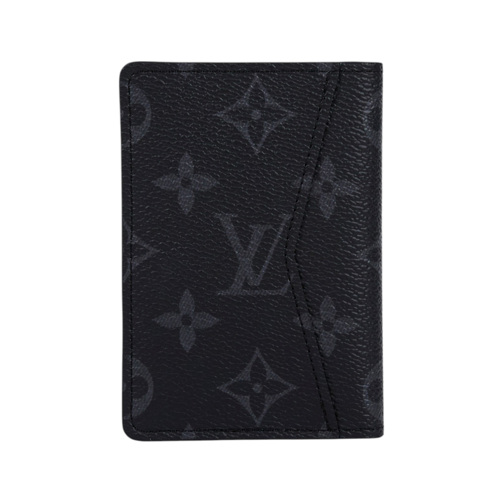 路易威登 LOUIS VUITTON 袋裝萬用錢包 Eclipse帆布 M61696 晶片款 黑原花卡夾 原廠盒子/防塵袋