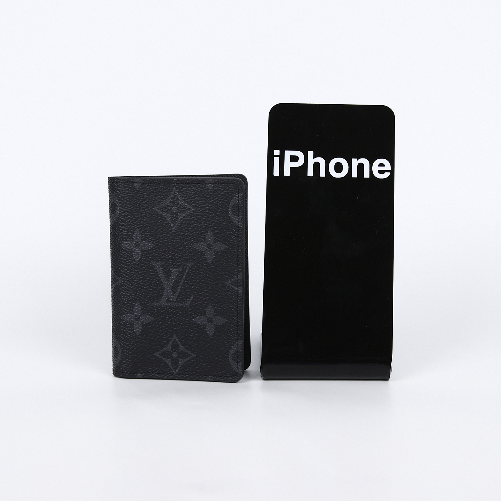 路易威登 LOUIS VUITTON 袋裝萬用錢包 Eclipse帆布 M61696 晶片款 黑原花卡夾 原廠盒子/防塵袋