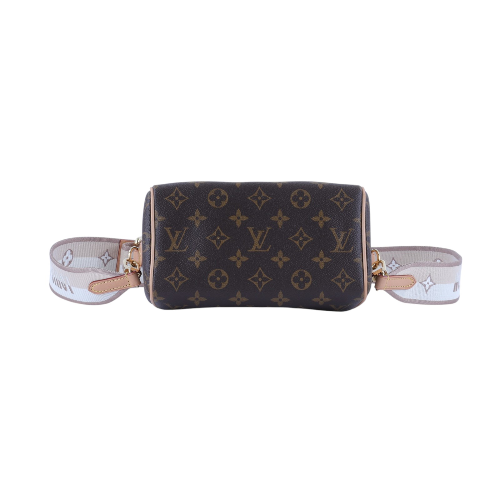 路易威登 LOUIS VUITTON Speedy Bandoulière 20 米色 帆布 手提 斜背 波士頓包 M46222 晶片款  背帶/鎖組/防塵袋