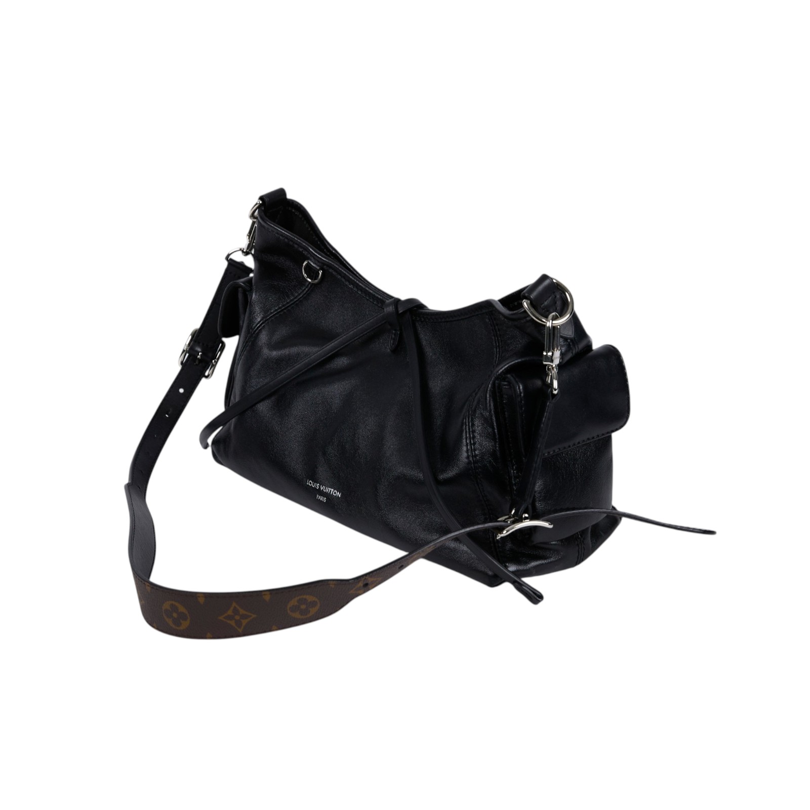 路易威登 LOUIS VUITTON CarryAll Cargo Vibe PM 手提包 黑色 M24861 晶片款  鏈帶/背帶 /吊牌/防塵袋