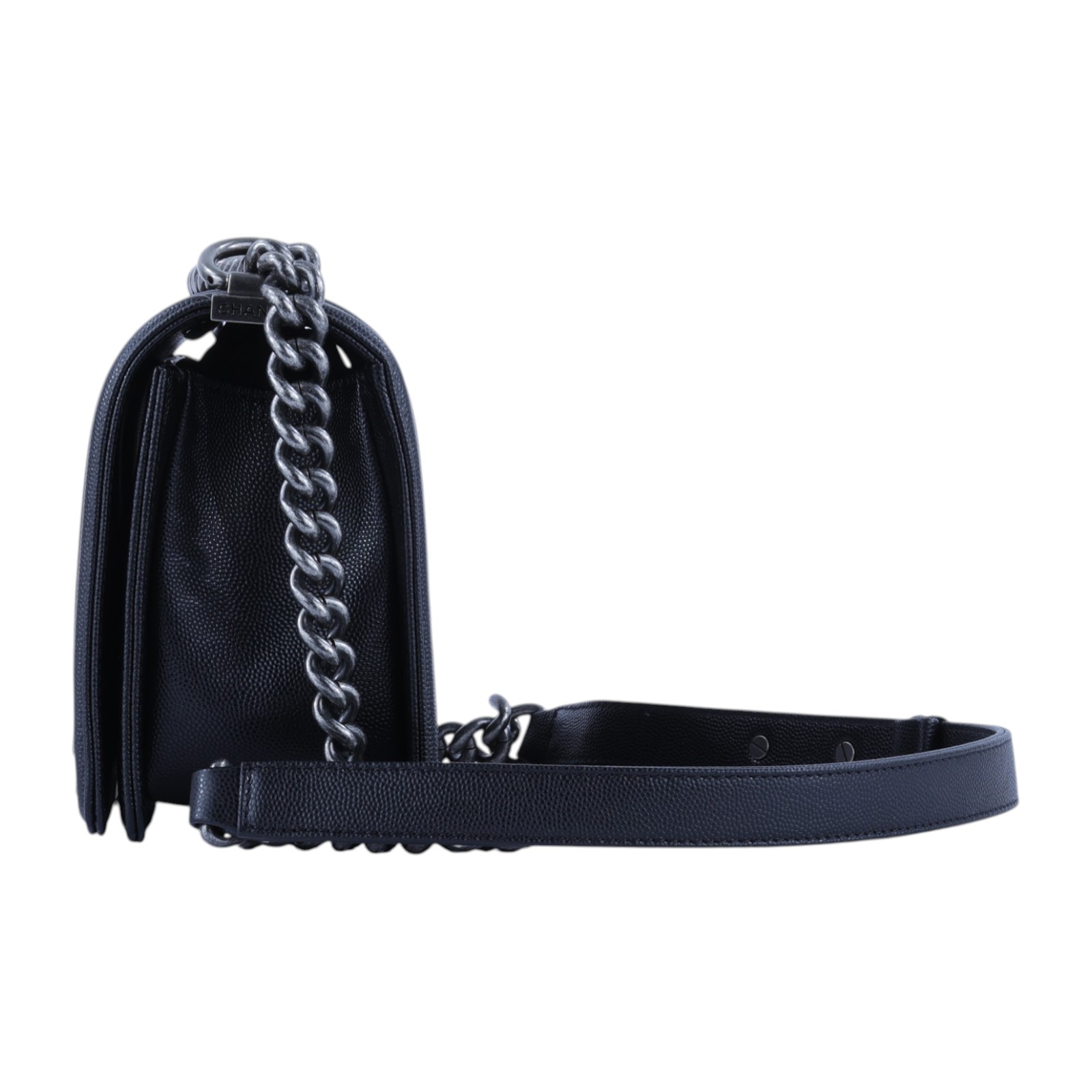 香奈兒 CHANEL Boy 25 口蓋包 A67086 晶片款 黑荔枝BOY25 原廠盒子/防塵袋