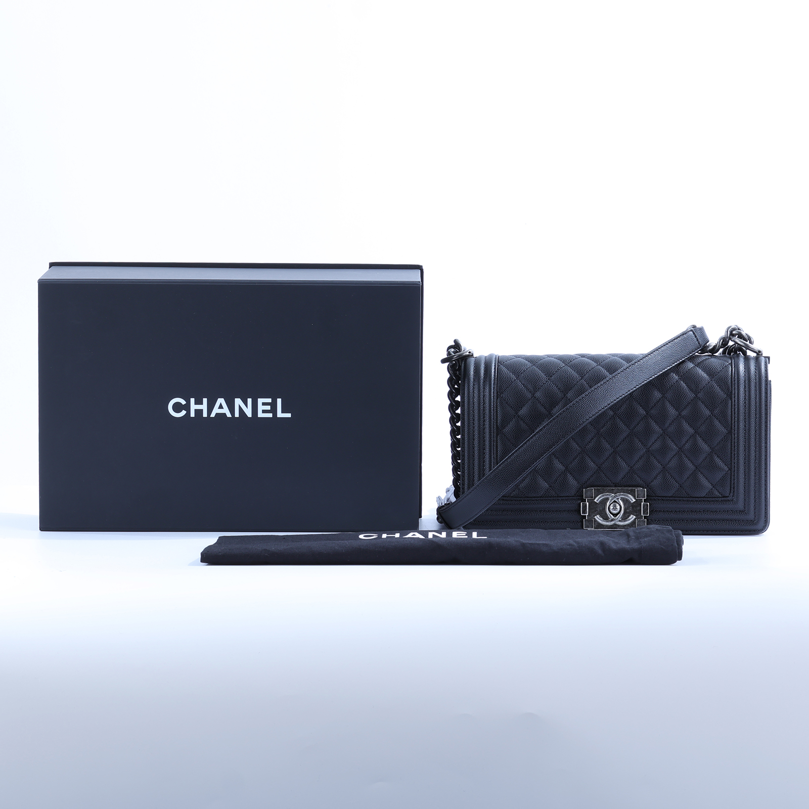 香奈兒 CHANEL Boy 25 口蓋包 A67086 晶片款 黑荔枝BOY25 原廠盒子/防塵袋