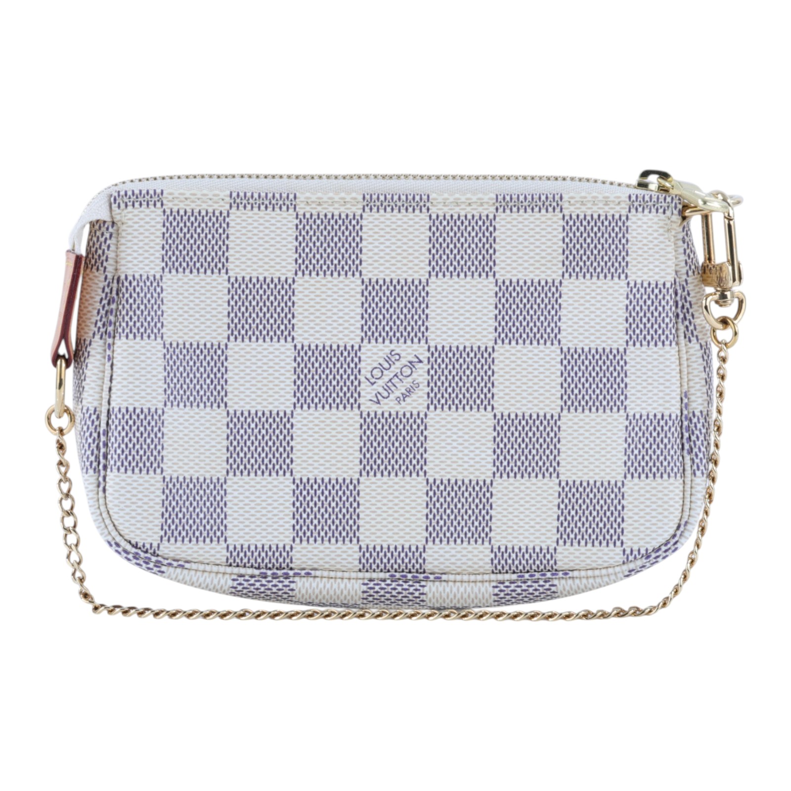 路易威登 LOUIS VUITTON Pochette Accessoires 手提包 麻將包 手拿包 腋下包 N58010 白棋盤迷你麻將包 原廠盒子/防塵袋