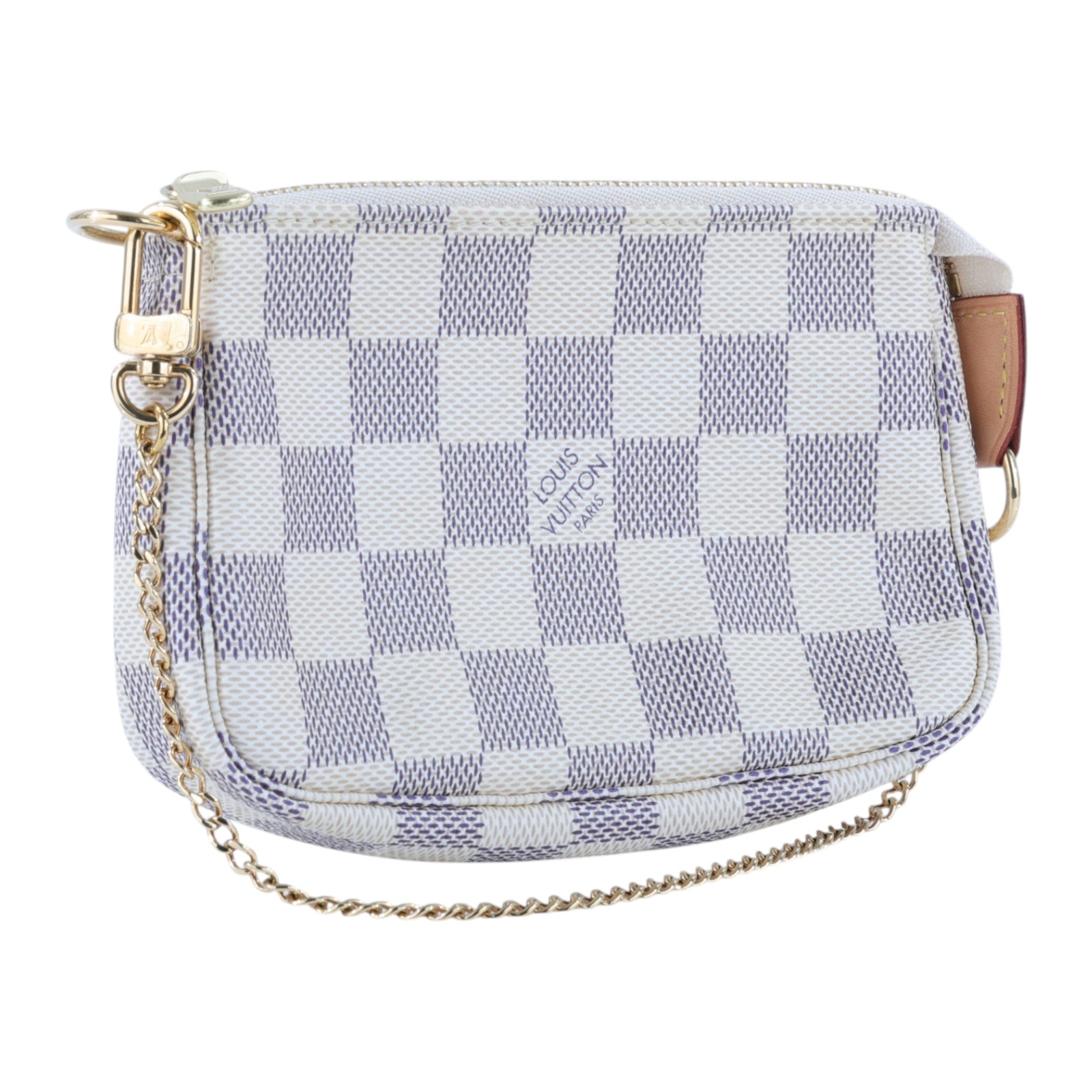 路易威登 LOUIS VUITTON Pochette Accessoires 手提包 麻將包 手拿包 腋下包 N58010 白棋盤迷你麻將包 原廠盒子/防塵袋