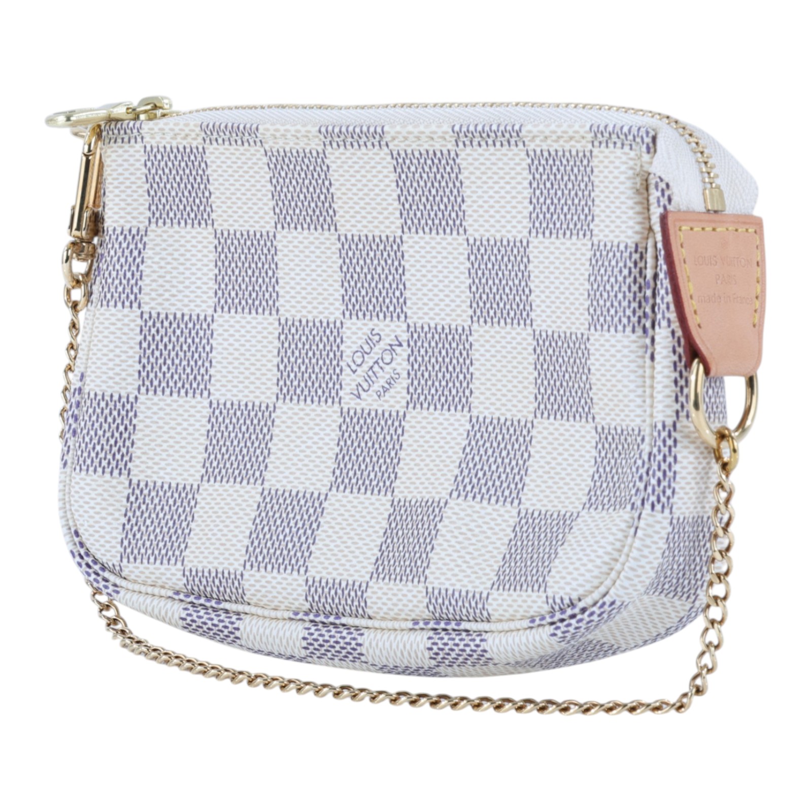 路易威登 LOUIS VUITTON Pochette Accessoires 手提包 麻將包 手拿包 腋下包 N58010 白棋盤迷你麻將包 原廠盒子/防塵袋