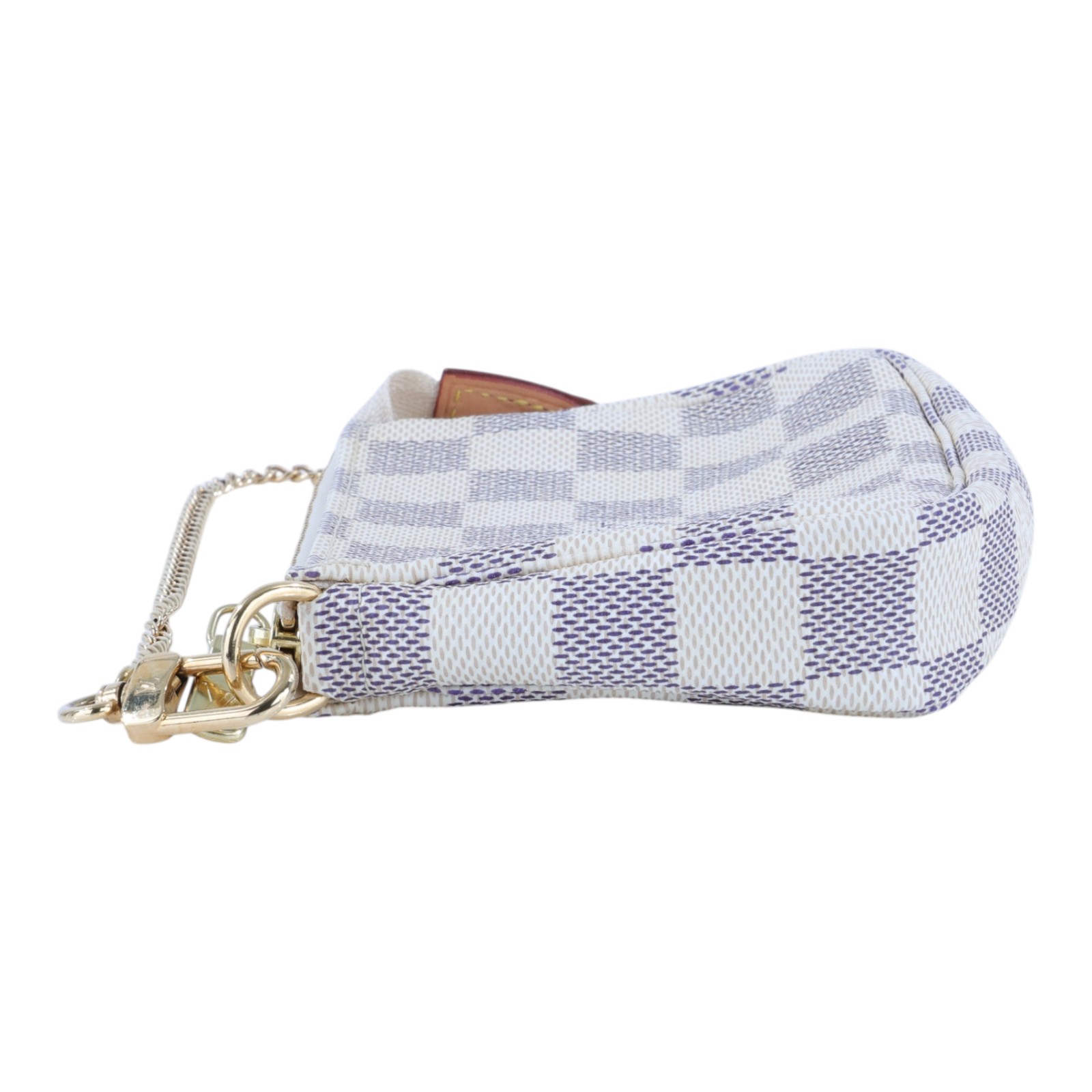 路易威登 LOUIS VUITTON Pochette Accessoires 手提包 麻將包 手拿包 腋下包 N58010 白棋盤迷你麻將包 原廠盒子/防塵袋