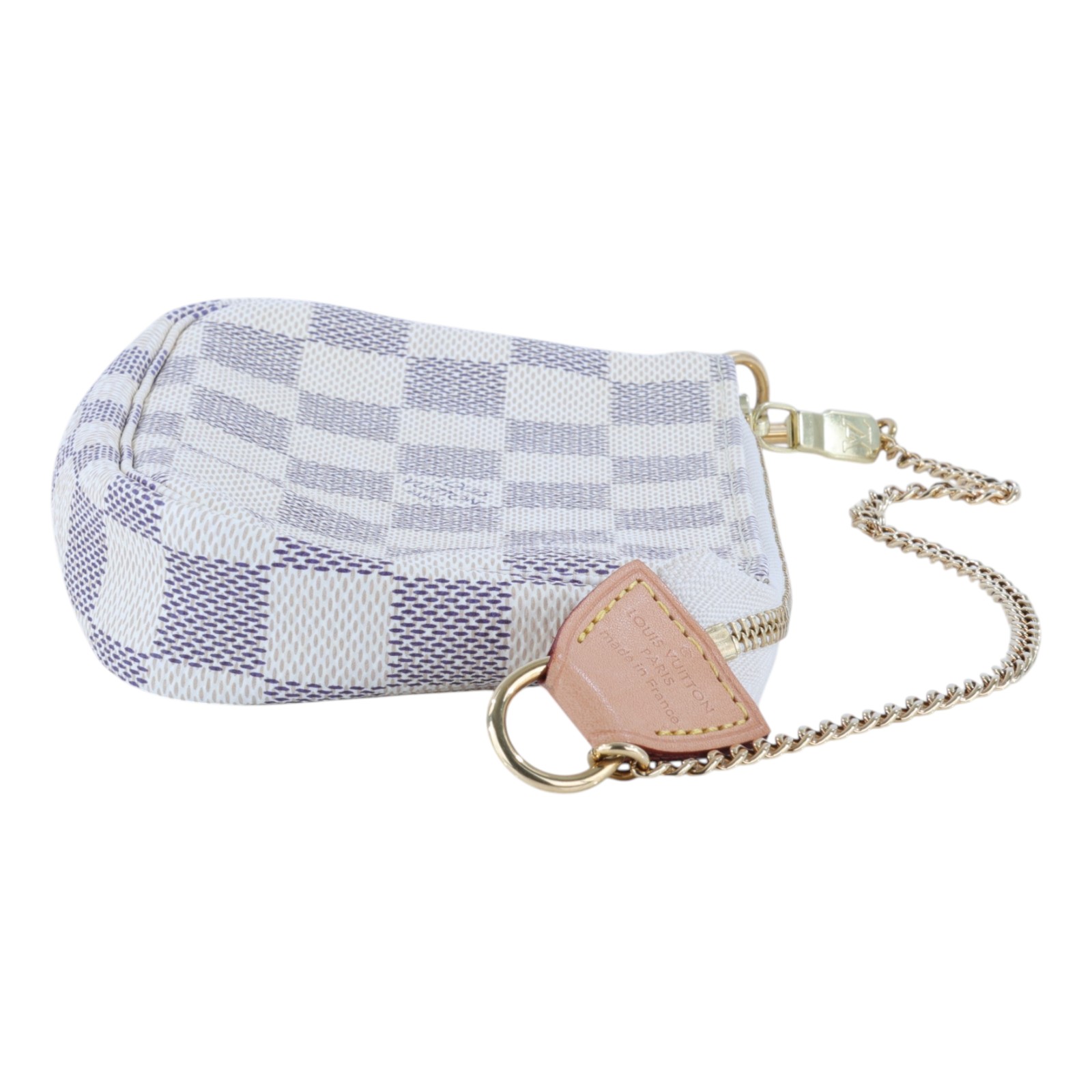 路易威登 LOUIS VUITTON Pochette Accessoires 手提包 麻將包 手拿包 腋下包 N58010 白棋盤迷你麻將包 原廠盒子/防塵袋