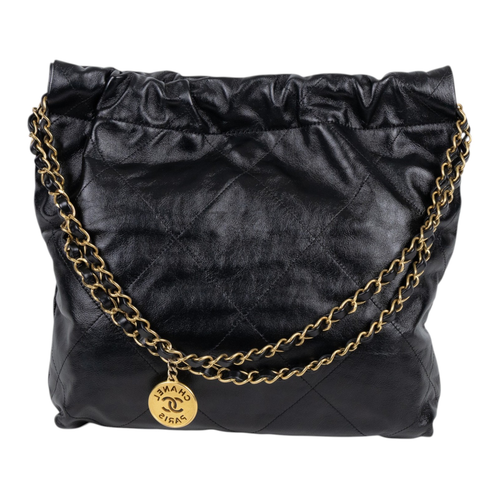 香奈兒 CHANEL 22 小型 束口包 AS3260 晶片款 黑22包 小號 原廠盒子/防塵袋/內袋