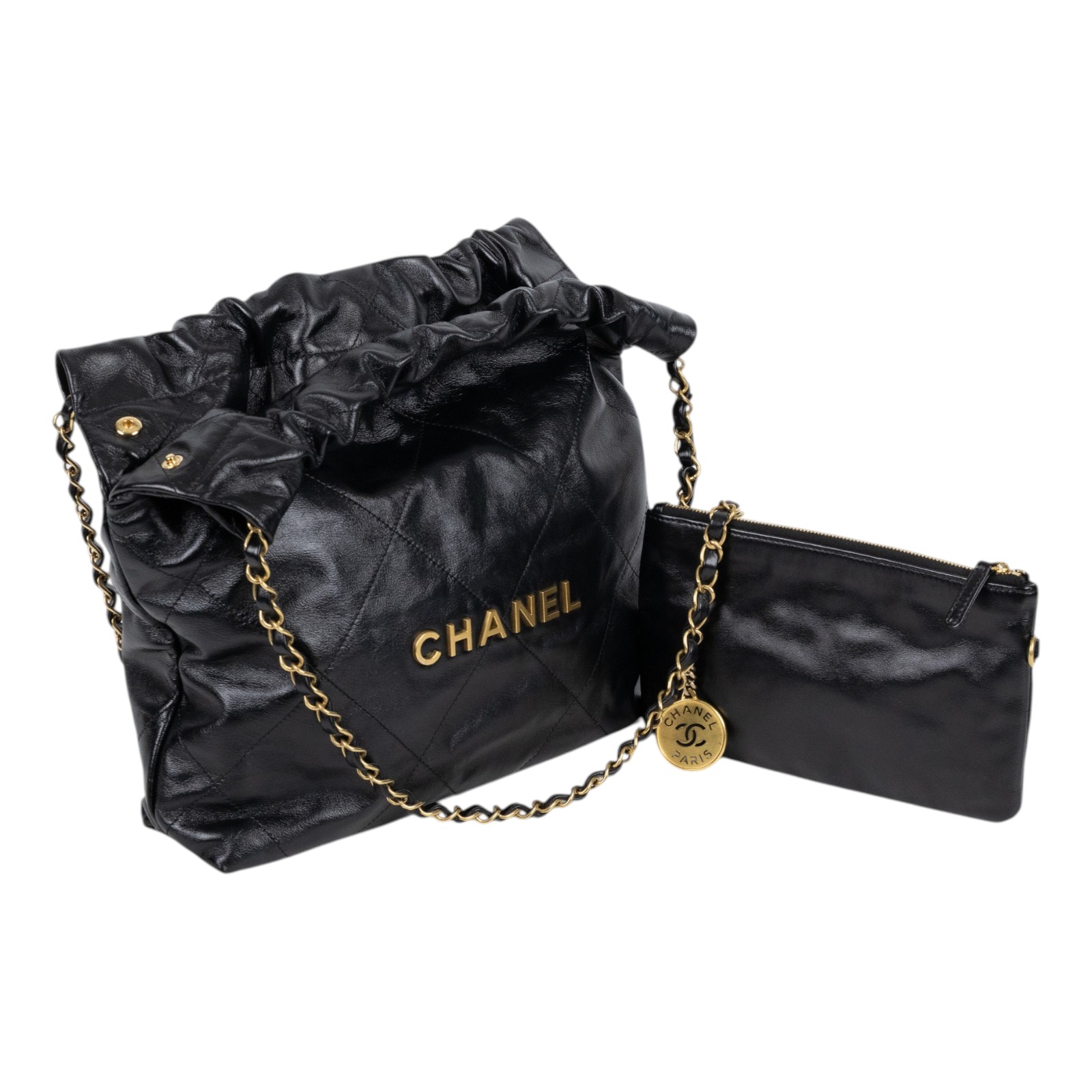 香奈兒 CHANEL 22 小型 束口包 AS3260 晶片款 黑22包 小號 原廠盒子/防塵袋/內袋