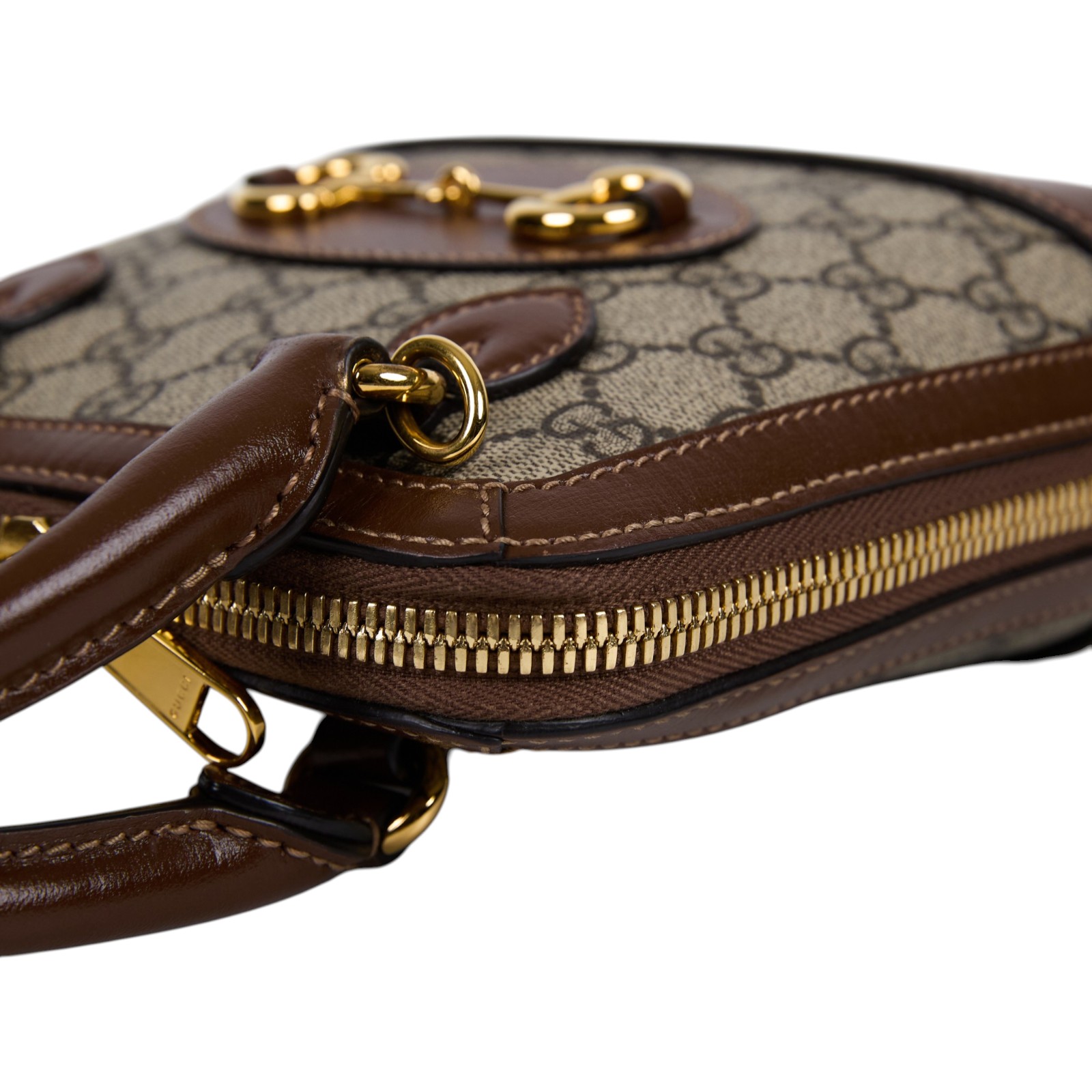 古馳 GUCCI Horsebit 1955 迷你 貝殼包 640716 92TCG 棕Horsebit 1955 肩背包 原廠盒子/防塵袋