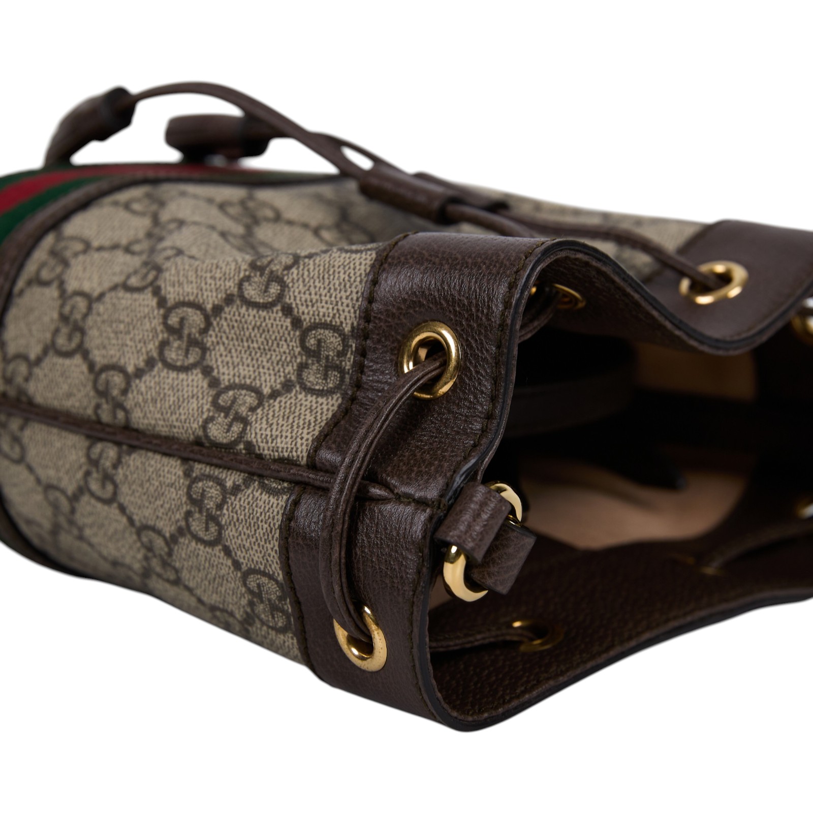 古馳 GUCCI Ophidia GG 迷你 水桶袋 米色 烏木色 550620 96I3B 棕GG紋OPHIDIA水桶包 原廠盒子/防塵袋