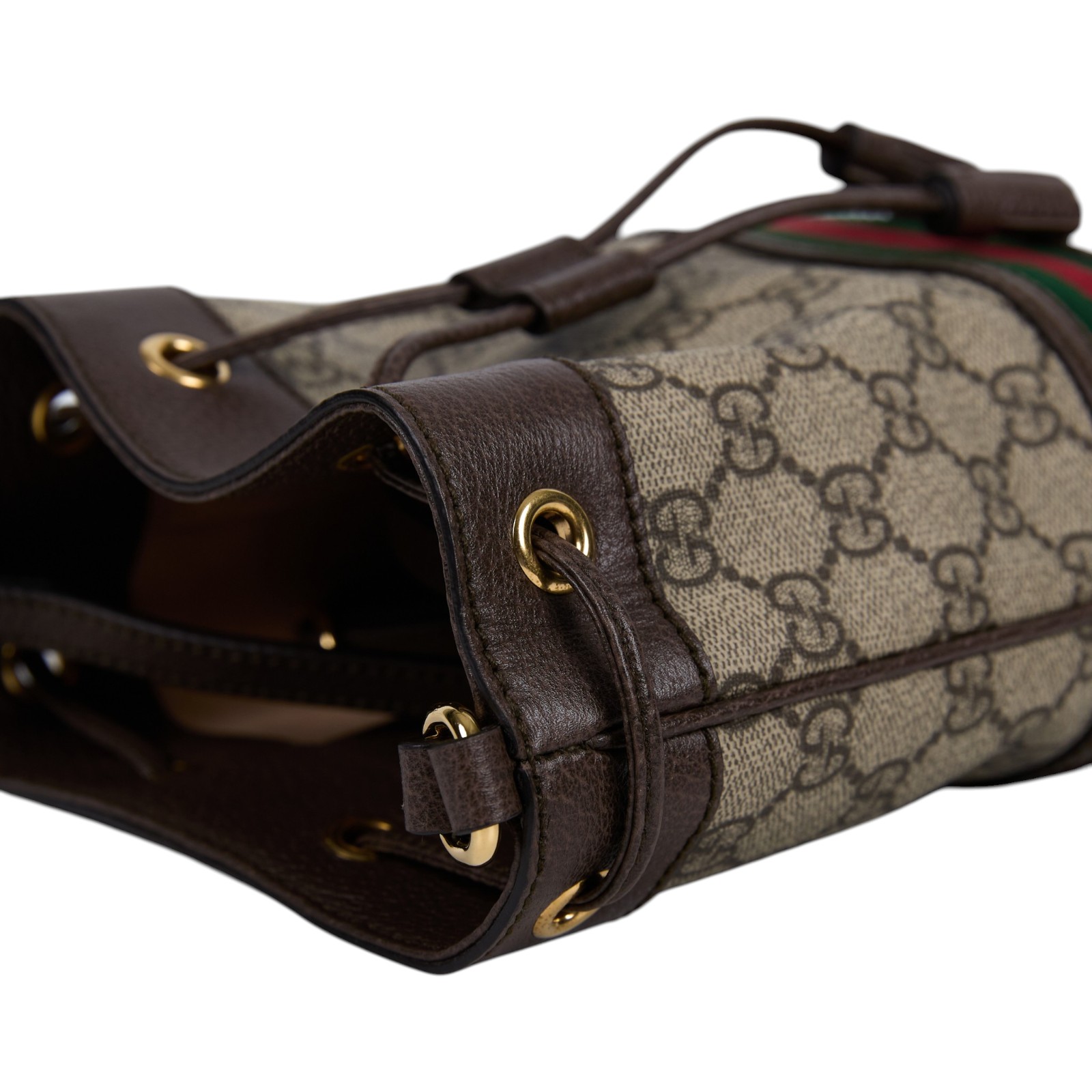 古馳 GUCCI Ophidia GG 迷你 水桶袋 米色 烏木色 550620 96I3B 棕GG紋OPHIDIA水桶包 原廠盒子/防塵袋