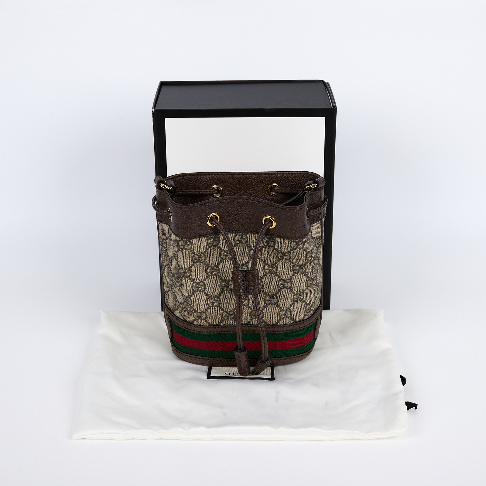 古馳 GUCCI Ophidia GG 迷你 水桶袋 米色 烏木色 550620 96I3B 棕GG紋OPHIDIA水桶包 原廠盒子/防塵袋