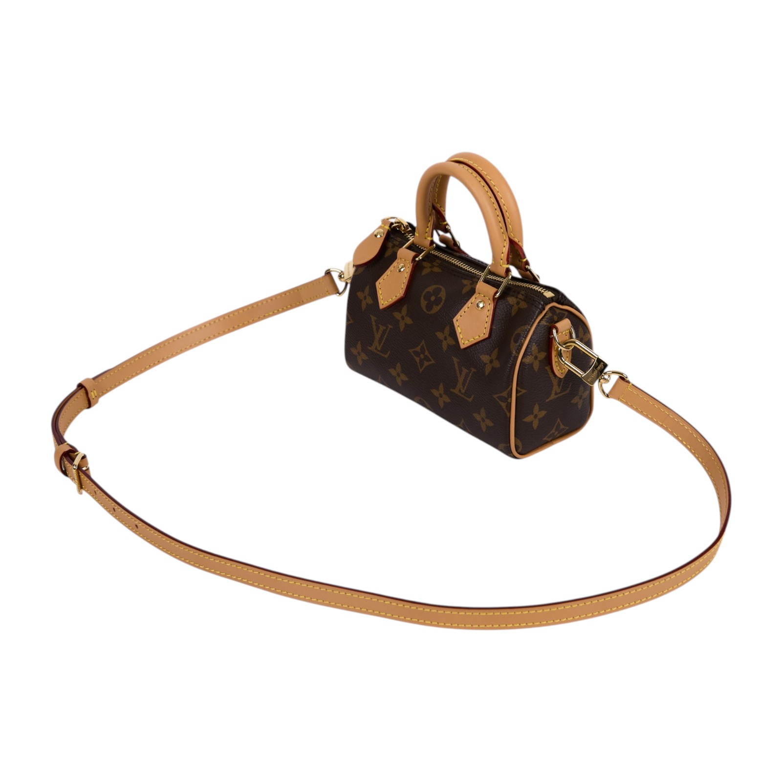 路易威登 LOUIS VUITTON Nano Speedy 原花 手提 肩背包 M81085 原花NANO SPEEDY 原廠盒子/防塵袋