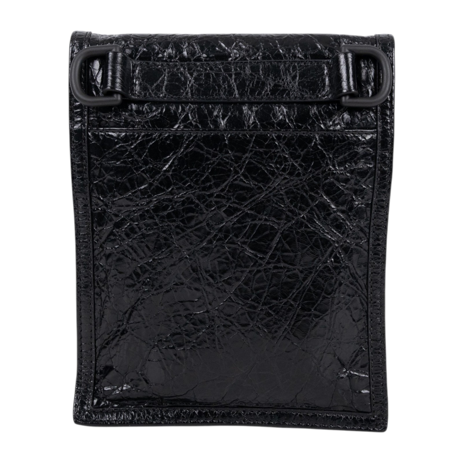 巴黎世家 BALENCIAGA Explorer 小型 小包 6559821VG7X 黑油蠟皮手機包 防塵袋