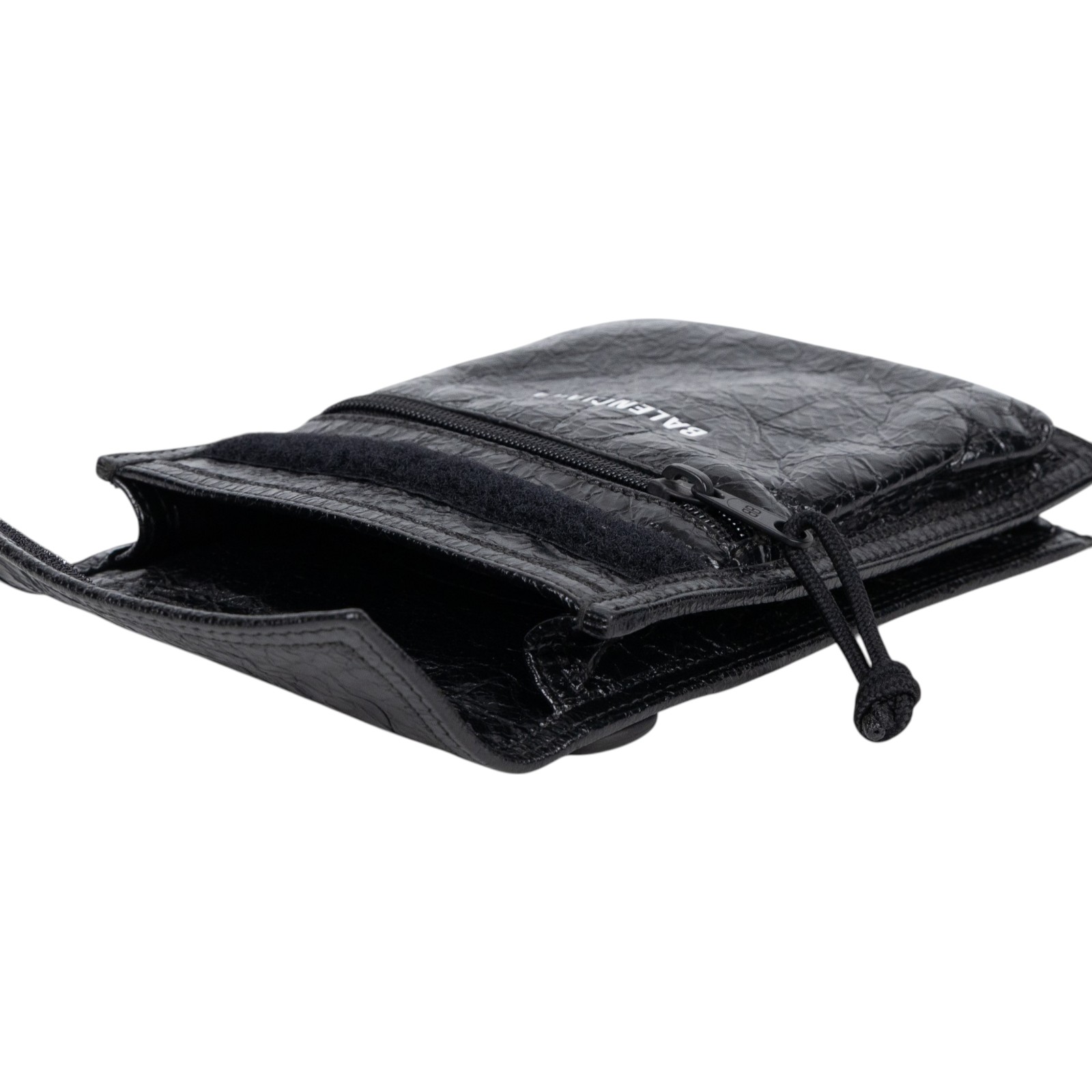 巴黎世家 BALENCIAGA Explorer 小型 小包 6559821VG7X 黑油蠟皮手機包 防塵袋