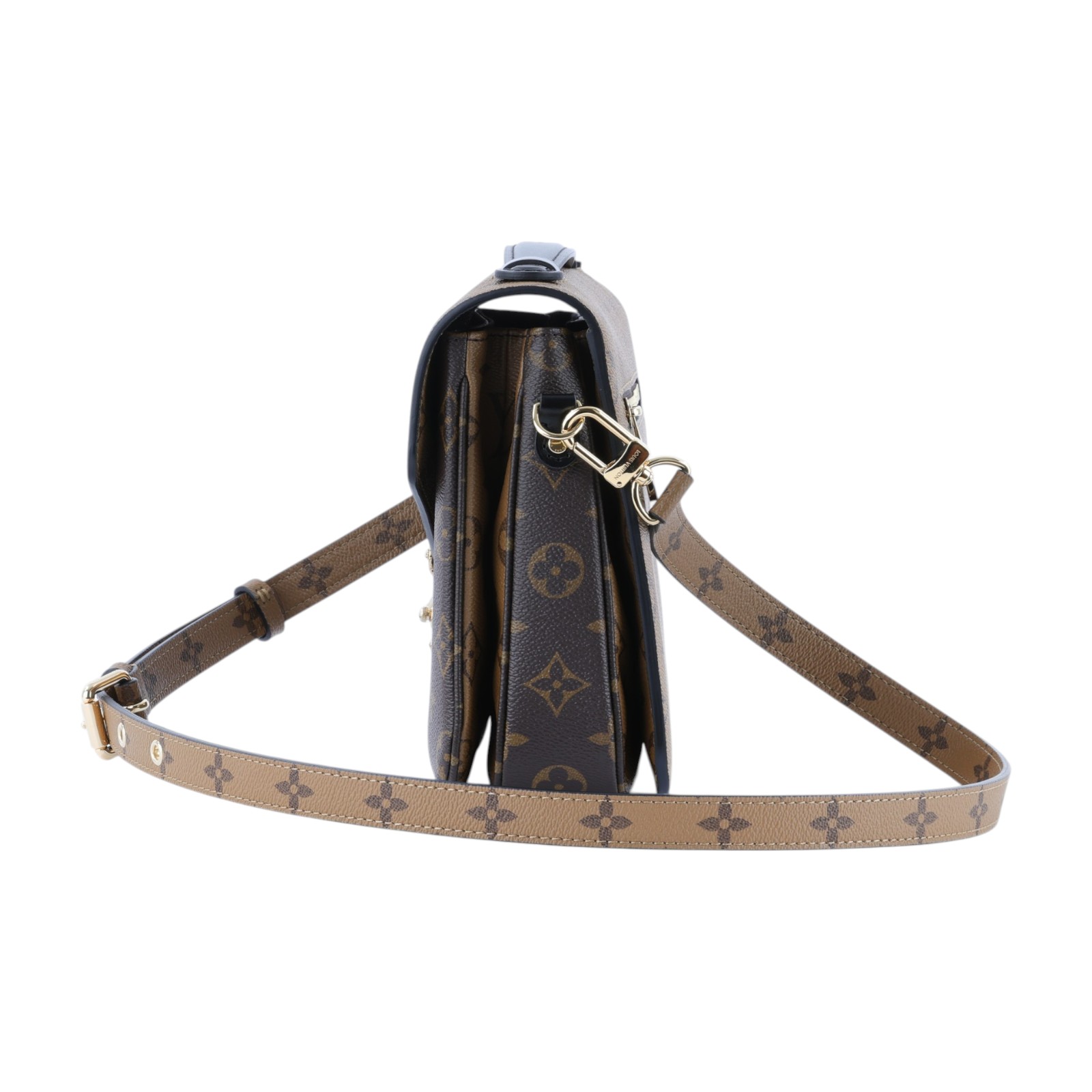 路易威登 LOUIS VUITTON Pochette Métis 拚色設計 釦式 手提 斜背包 M44876 晶片款  原廠盒子/防塵袋/背帶