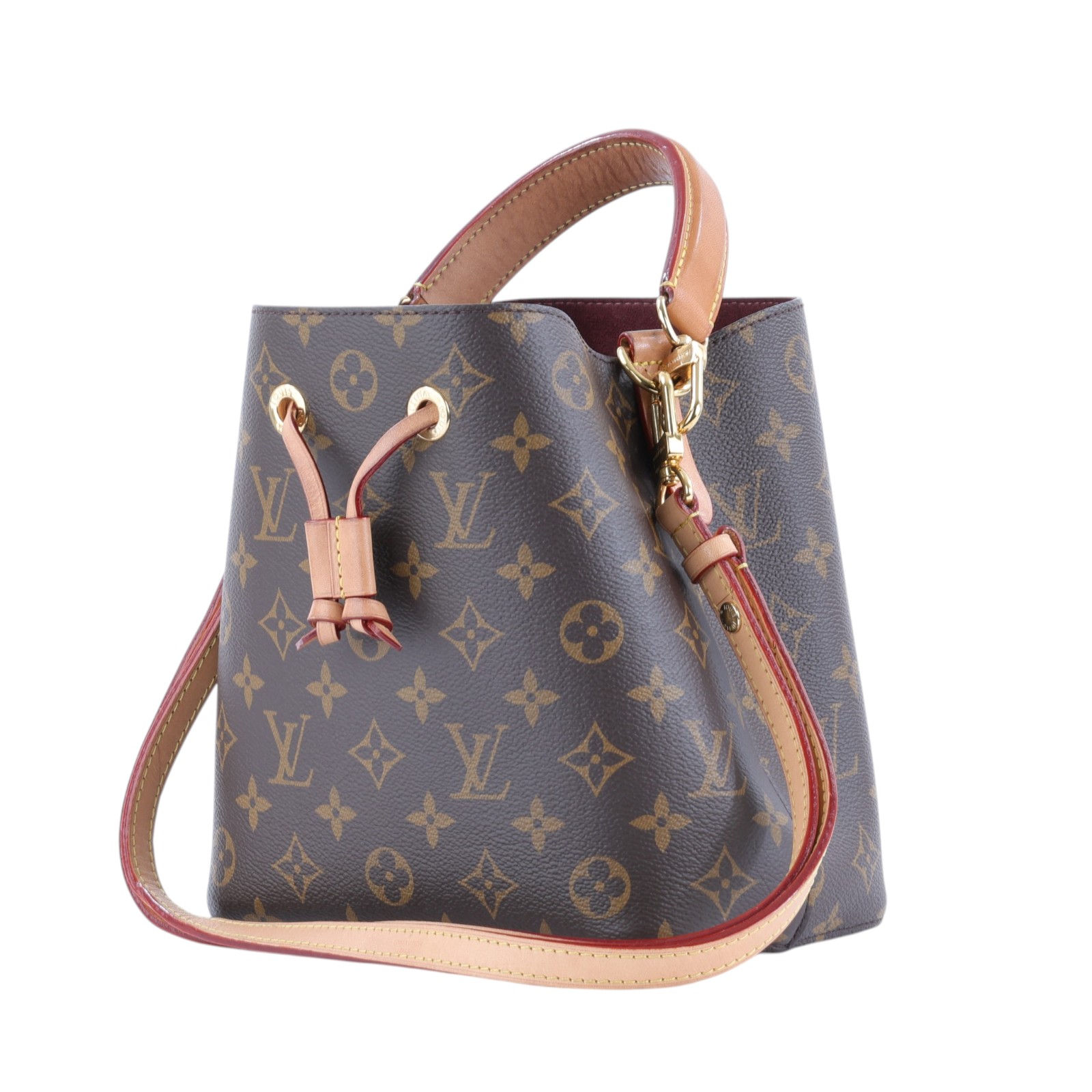 路易威登 LOUIS VUITTON Néonoé BB 經典帆布 束口水桶包 M46581 晶片款 原花NEONOE BB 原廠盒子/防塵袋