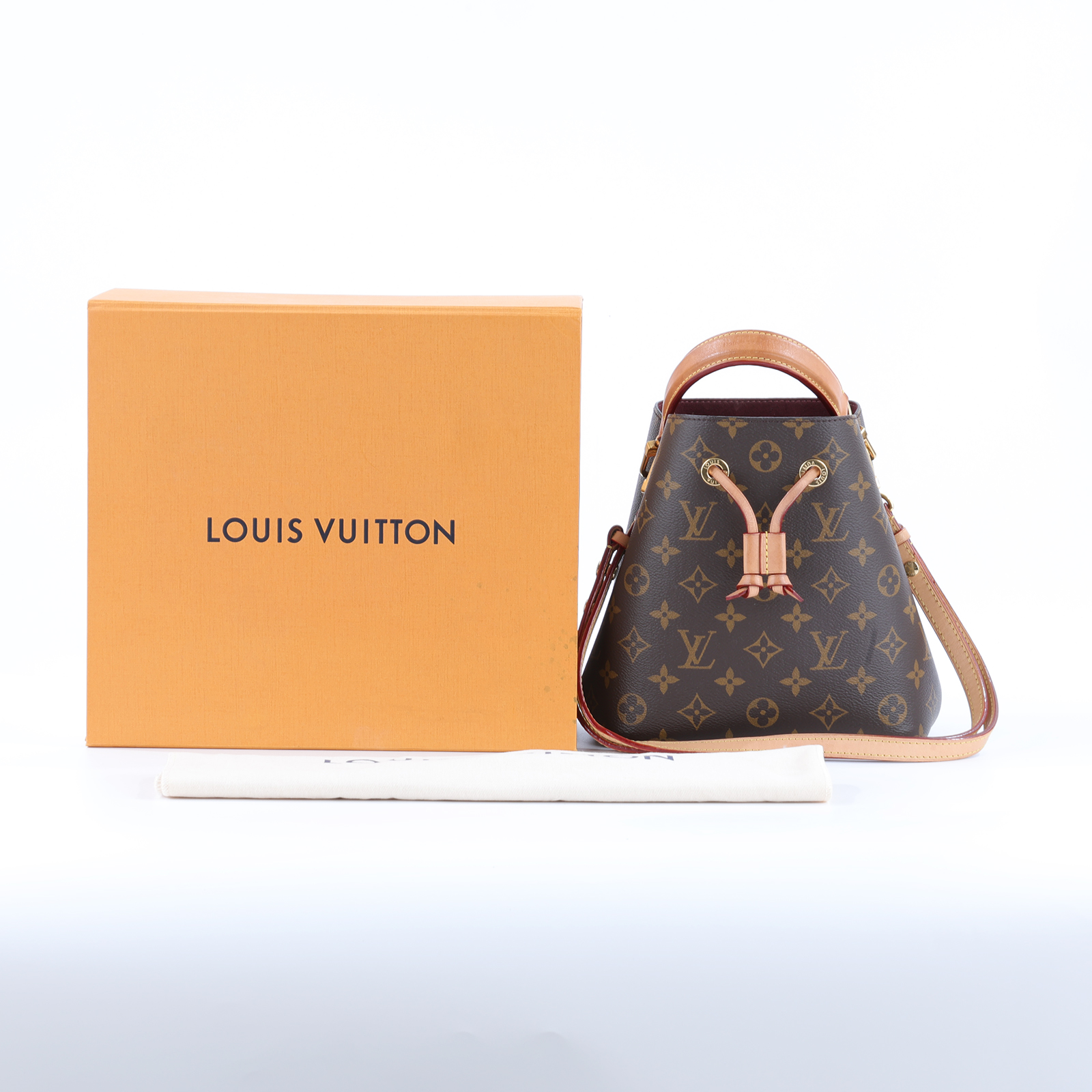路易威登 LOUIS VUITTON Néonoé BB 經典帆布 束口水桶包 M46581 晶片款 原花NEONOE BB 原廠盒子/防塵袋