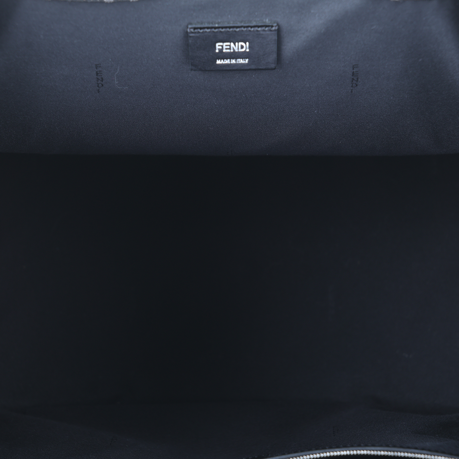 芬迪 FENDI Jacquard FF 手提包 肩背包 7VA390AG0M 灰黑FF大托特包 2WAY 防塵袋