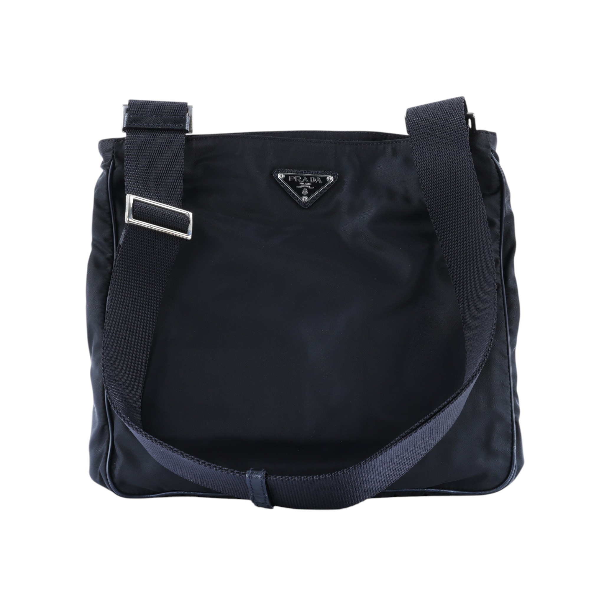 普拉達 PRADA Tessuto Nylon 肩背包 手提包 VA0269_064 黑單肩包 防塵袋/保證卡