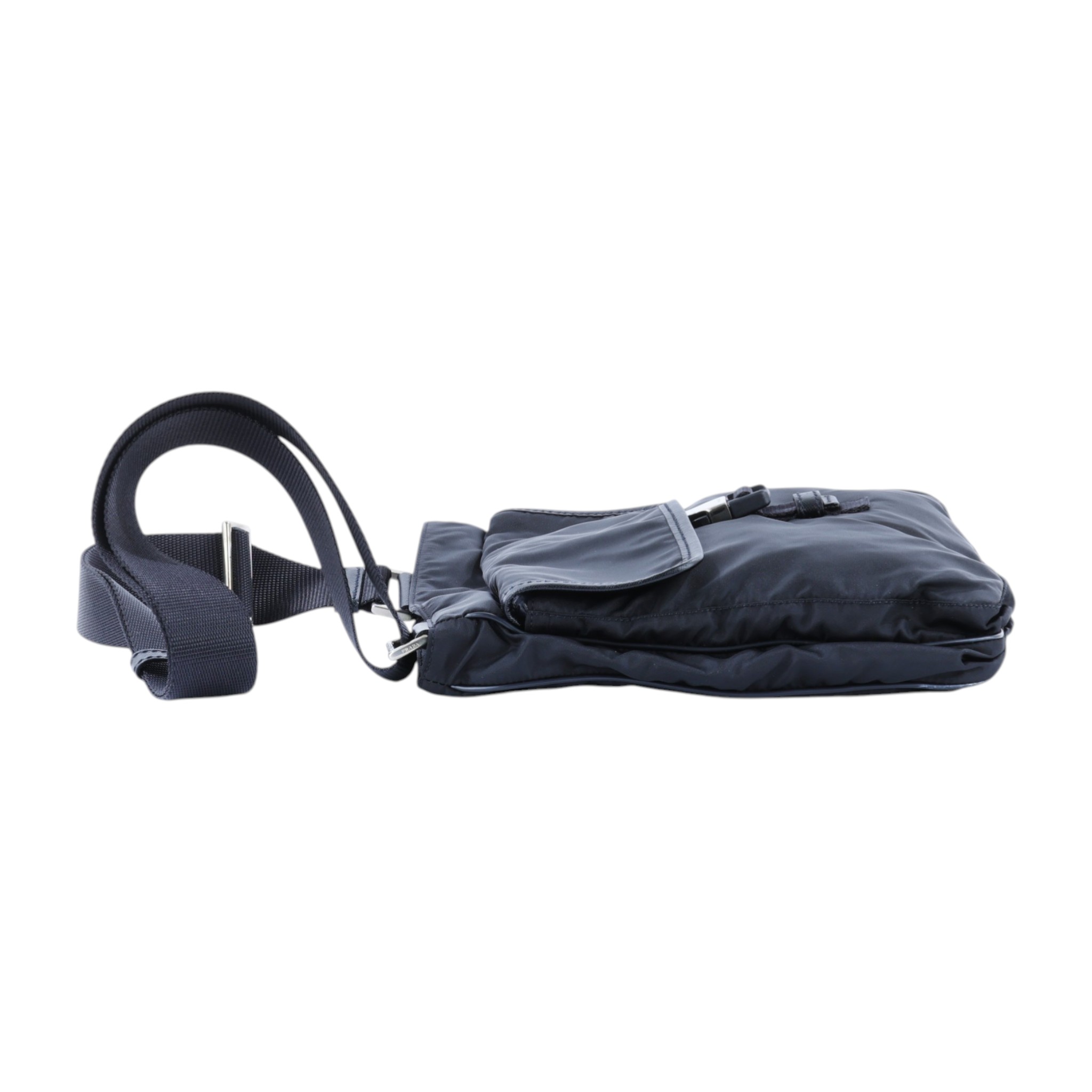 普拉達 PRADA Tessuto Nylon 肩背包 手提包 VA0269_064 黑單肩包 防塵袋/保證卡