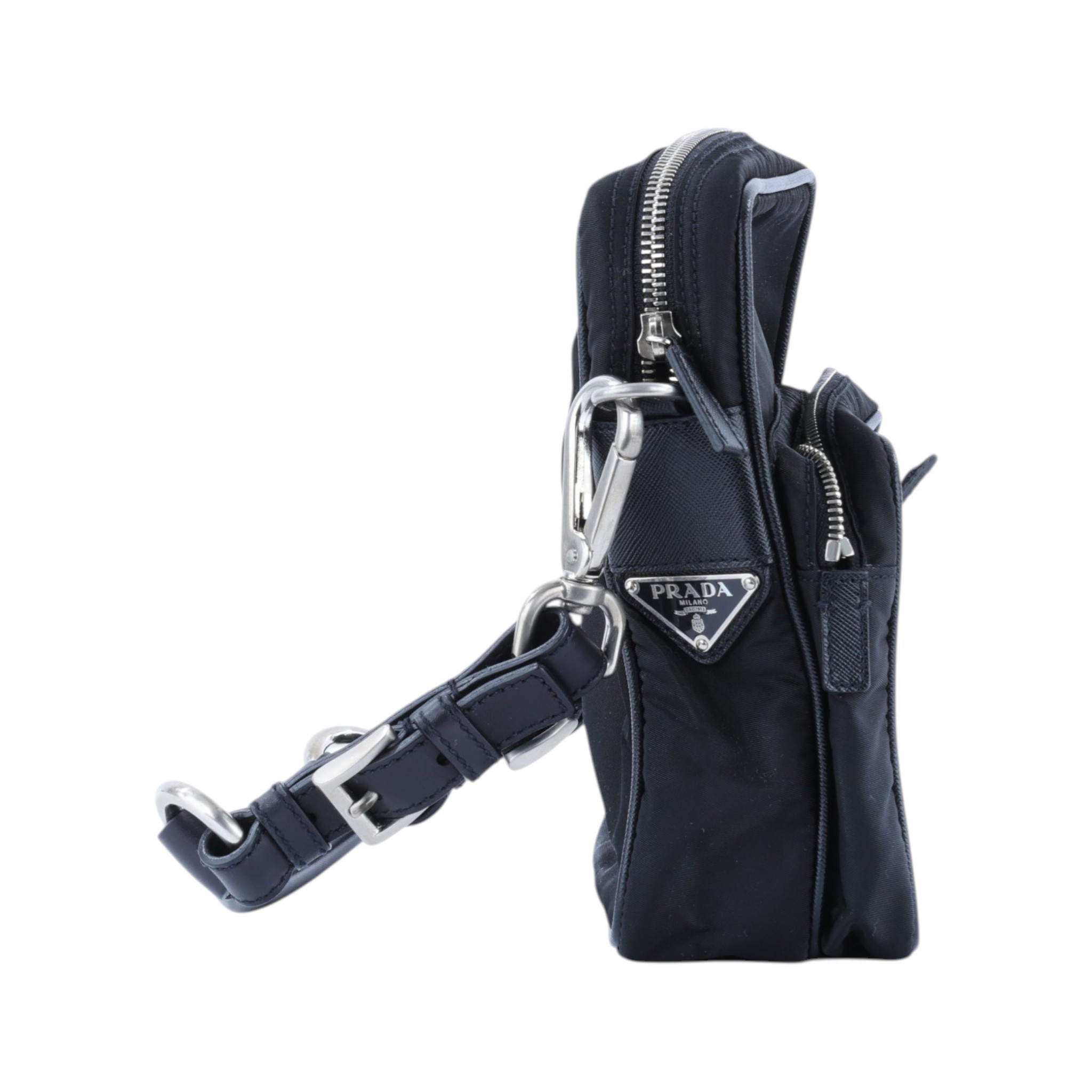 普拉達 PRADA 相機包 BR2159 黑尼龍小相機包 防塵袋/保證卡