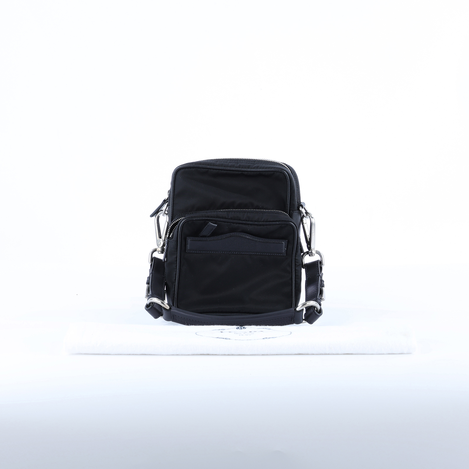 普拉達 PRADA 相機包 BR2159 黑尼龍小相機包 防塵袋/保證卡