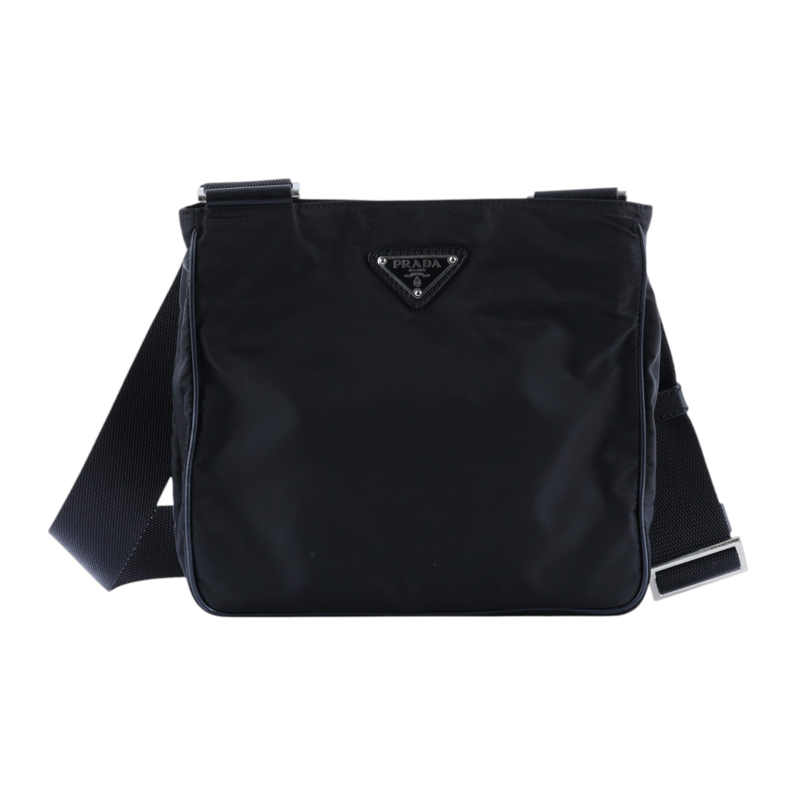 普拉達 PRADA Tessuto Nylon 肩背包 斜背包 VA0270 黑尼龍斜背包 防塵袋/保證卡