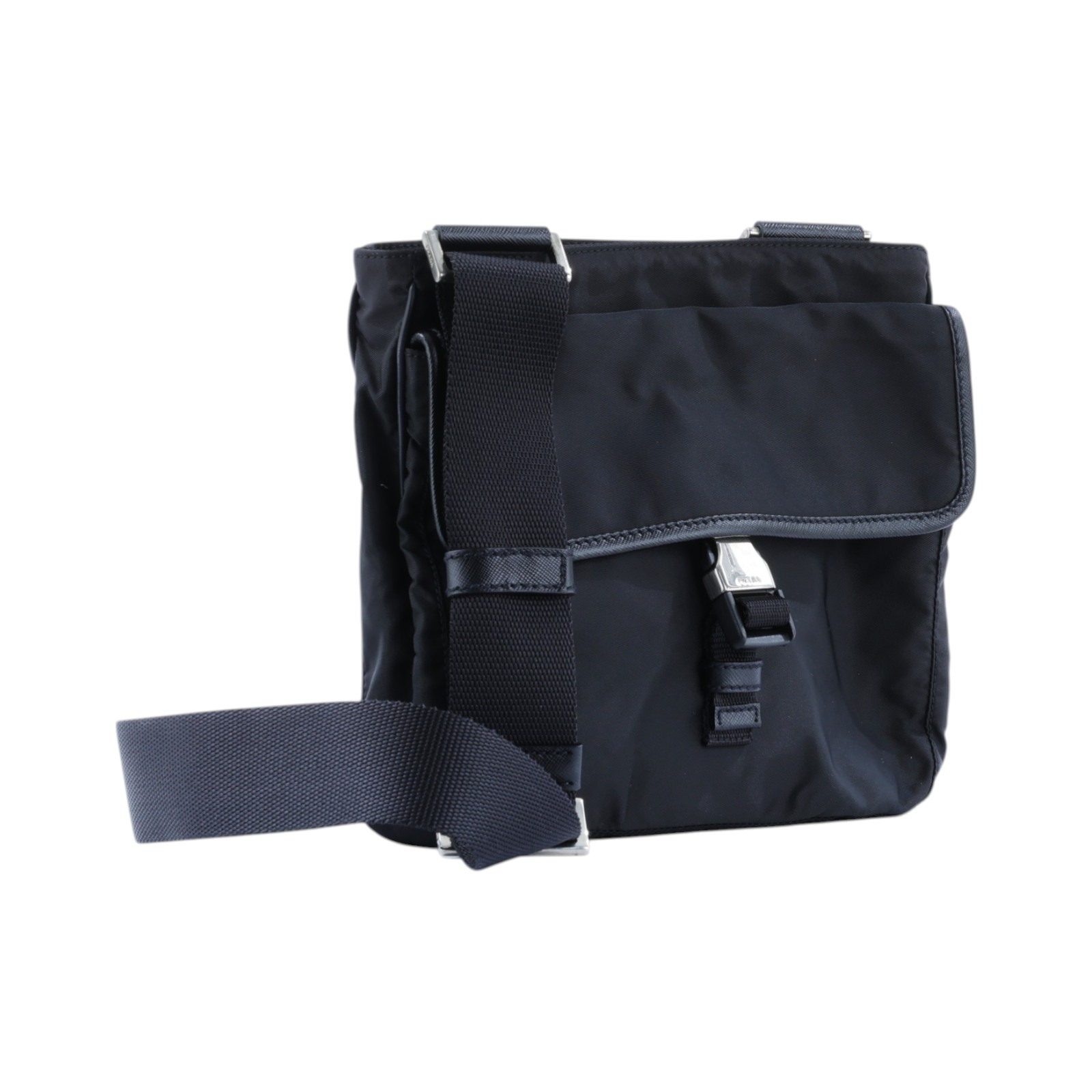 普拉達 PRADA Tessuto Nylon 肩背包 斜背包 VA0270 黑尼龍斜背包 防塵袋/保證卡