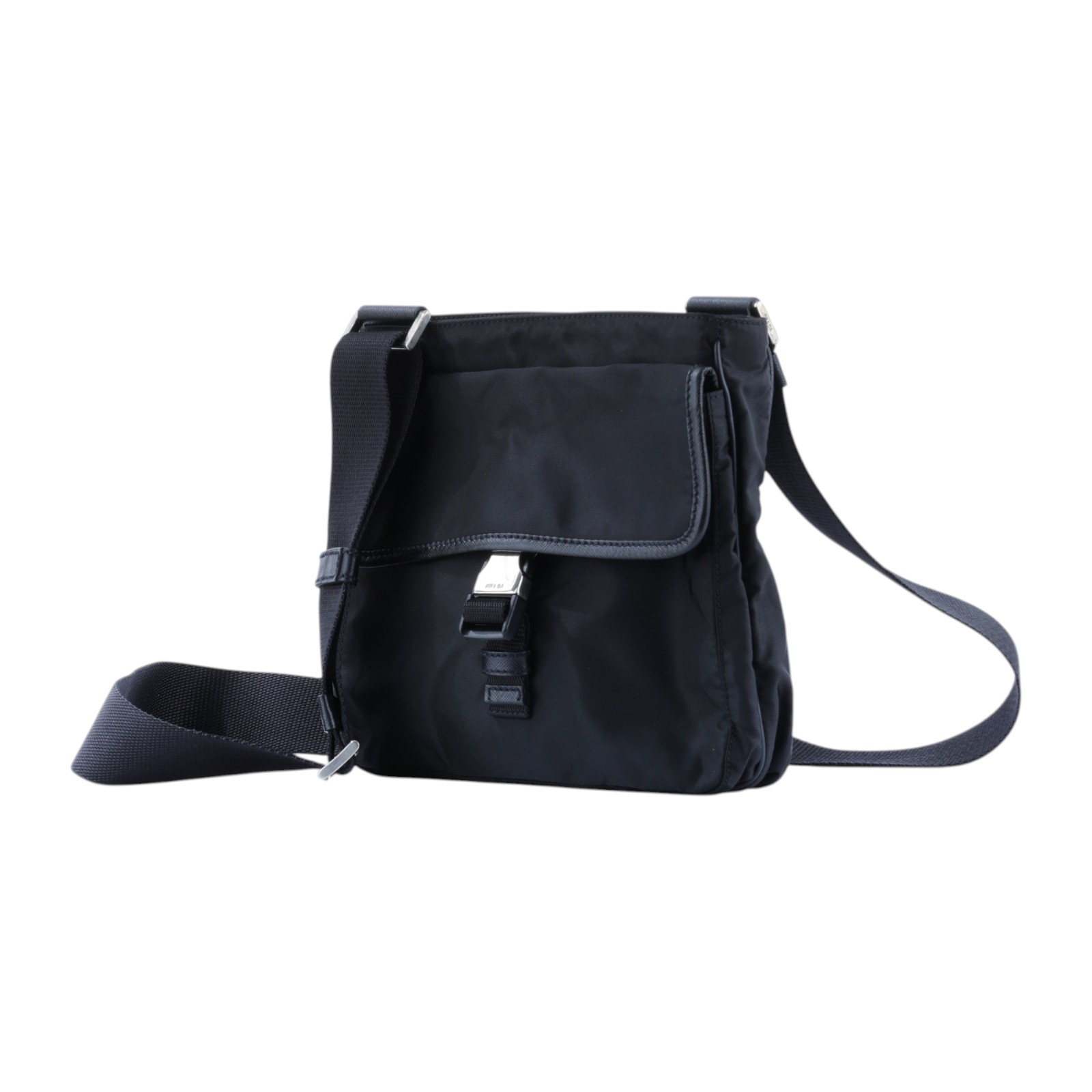 普拉達 PRADA Tessuto Nylon 肩背包 斜背包 VA0270 黑尼龍斜背包 防塵袋/保證卡