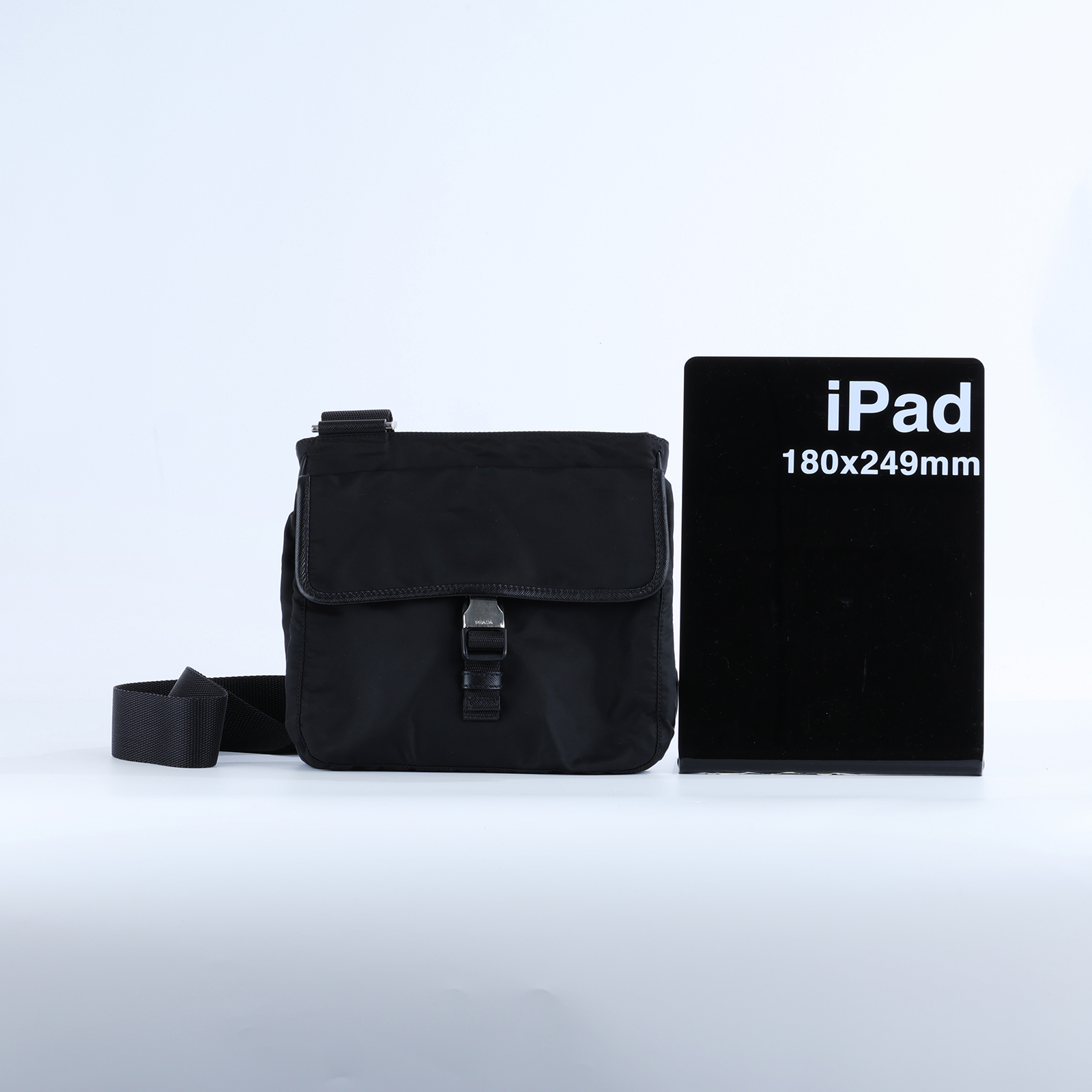 普拉達 PRADA Tessuto Nylon 肩背包 斜背包 VA0270 黑尼龍斜背包 防塵袋/保證卡