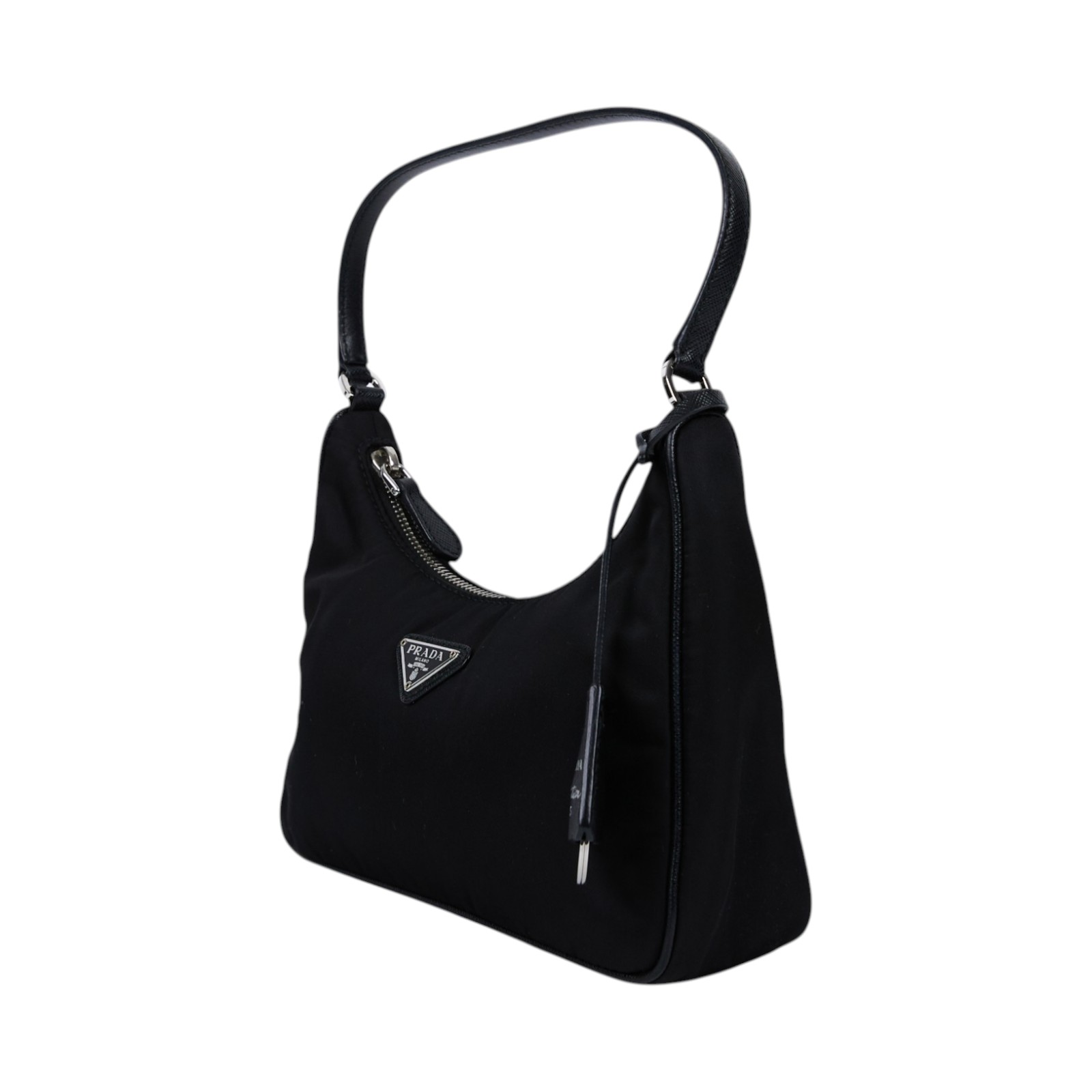 普拉達 PRADA Prada Re-Edition 環保尼龍 迷你袋 1NE204_R064 黑尼龍HOBO腋下包 防塵袋/保證卡