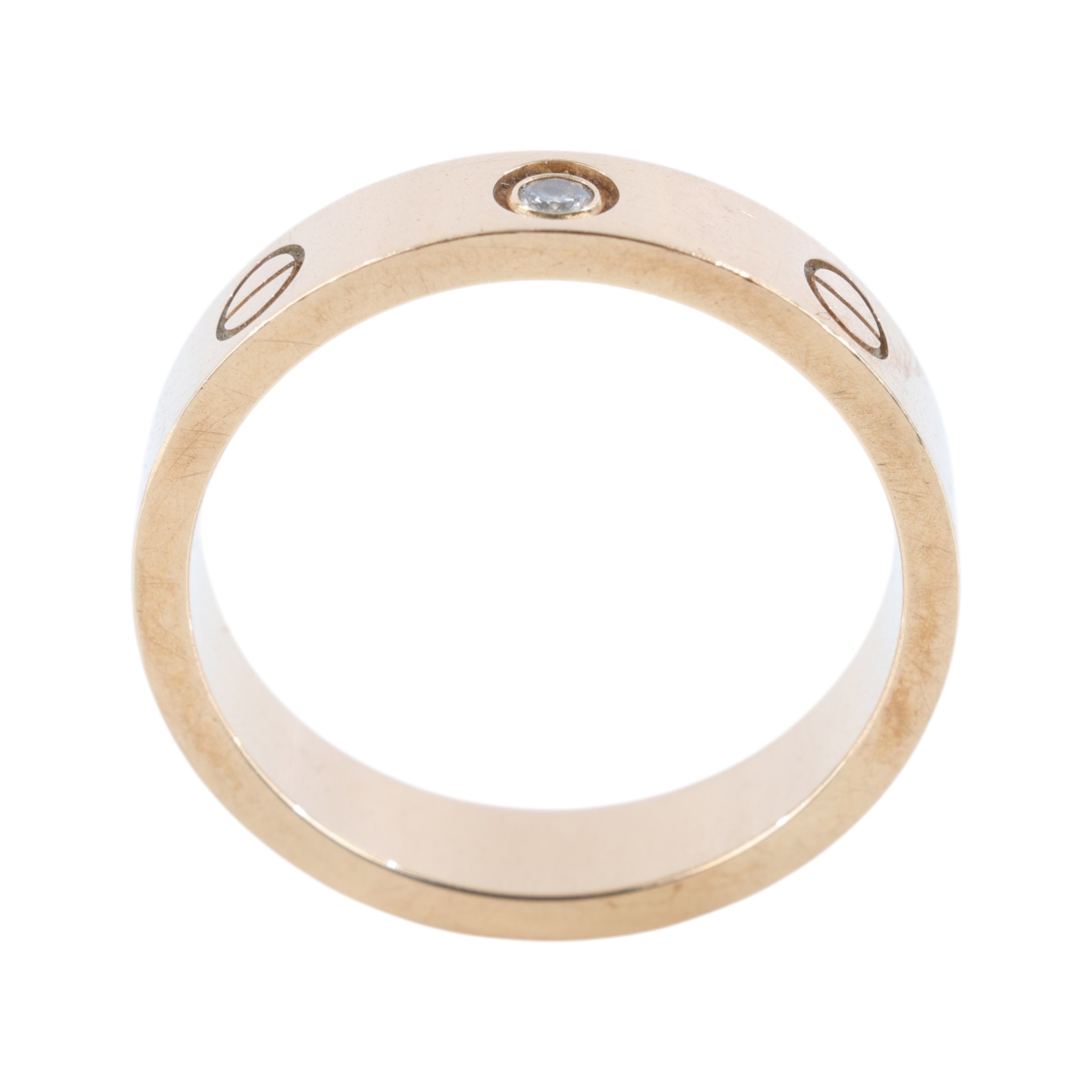 卡地亞 CARTIER Love 戒指 小型款 1顆鑽石 B4050752 RG 單鑽LOVE戒指 原廠盒子/保書