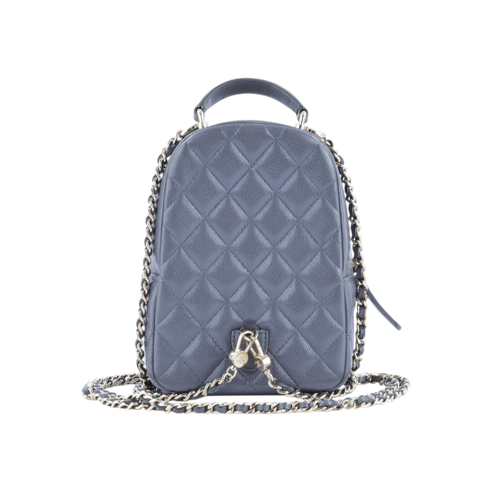 香奈兒 CHANEL 經典 迷你 後背包 AP3753 晶片款 灰荔枝迷你後背包 原廠盒子/防塵袋