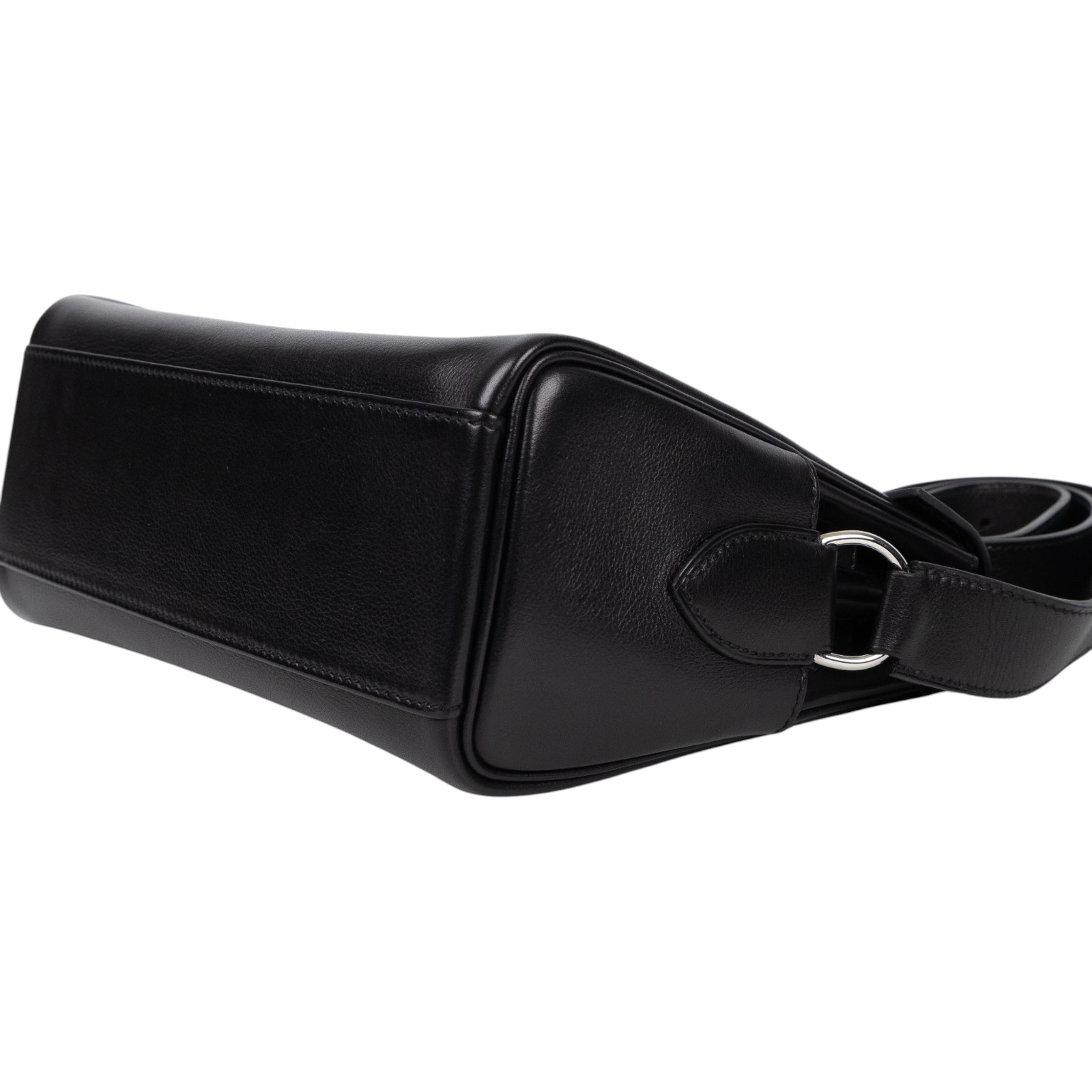 愛馬仕 Hermes Kelly Bag 凱莉包 Messenger PM 手提包 黑色 銀扣 H085009CK89 /W刻  原廠盒子/防塵袋/鎖組