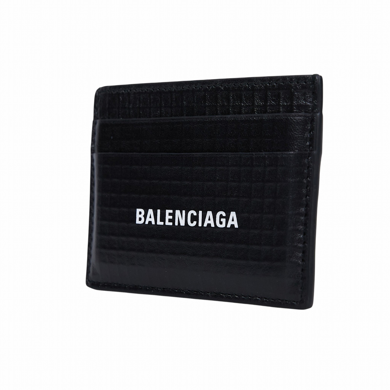 巴黎世家 BALENCIAGA 卡片夾 5943092AAZP 黑格紋卡夾 原廠盒子/防塵袋