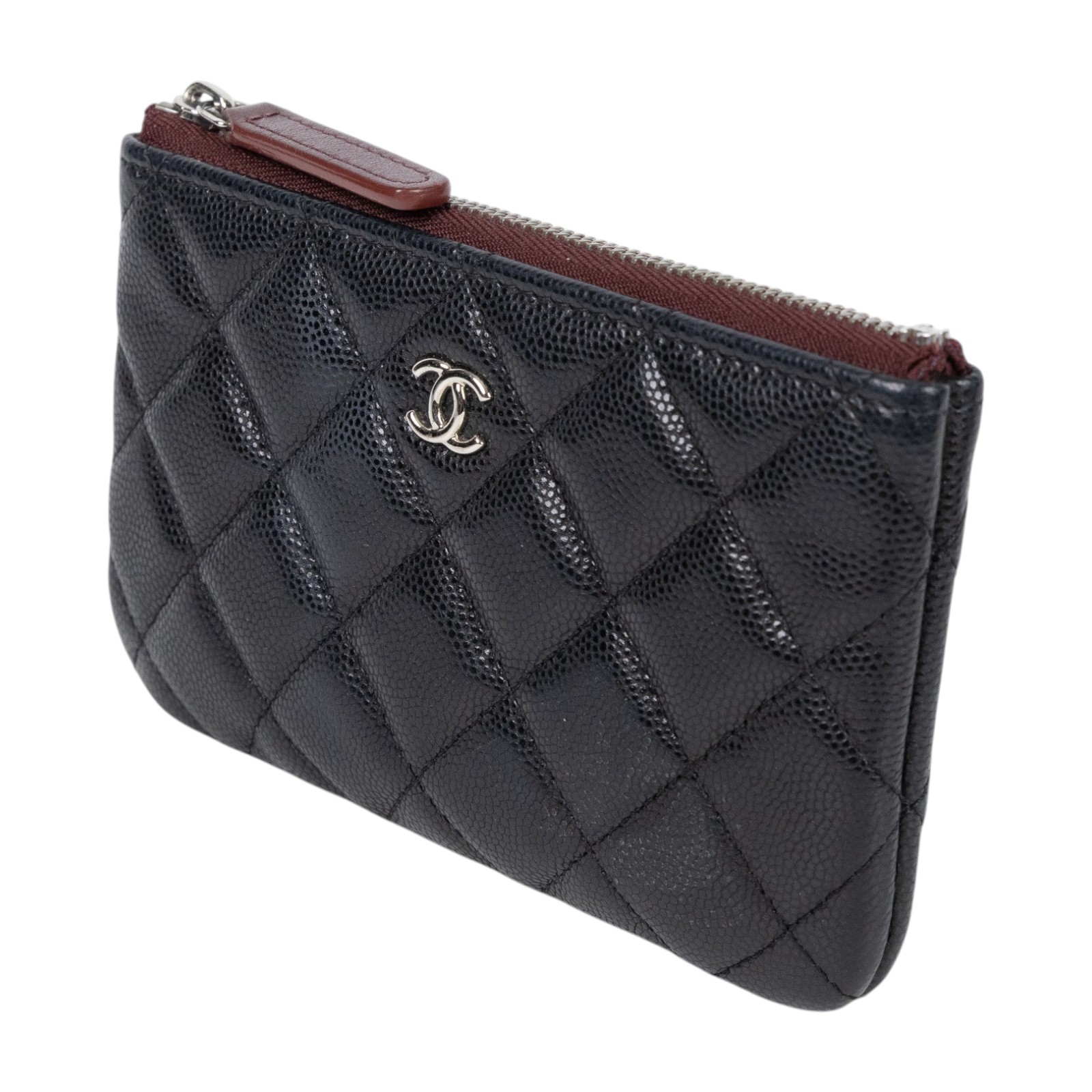 香奈兒 CHANEL 經典 拉鍊 隨身包 小型 AP4020 29開黑銀荔枝拉鍊零錢包 無附屬品