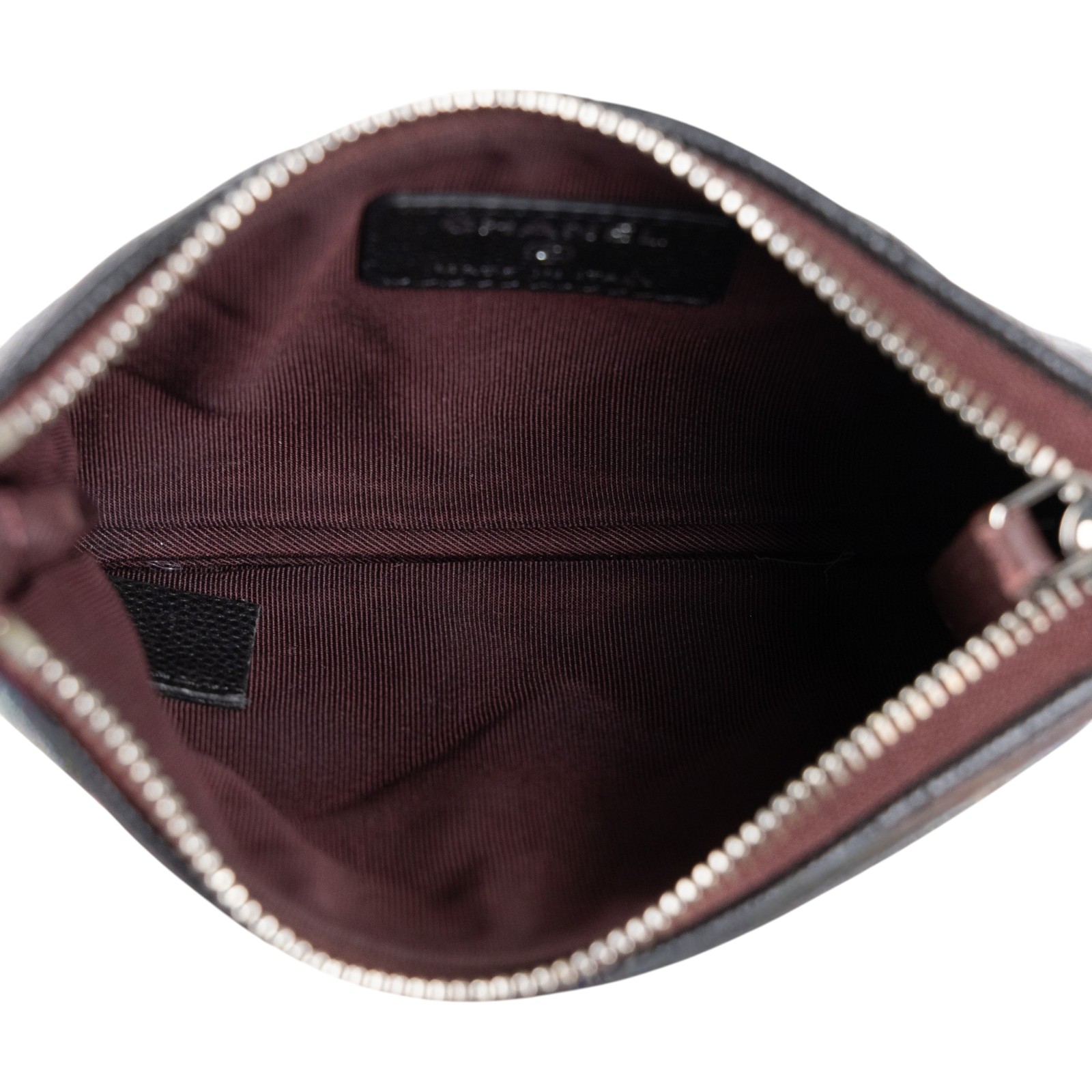 香奈兒 CHANEL 經典 拉鍊 隨身包 小型 AP4020 29開黑銀荔枝拉鍊零錢包 無附屬品