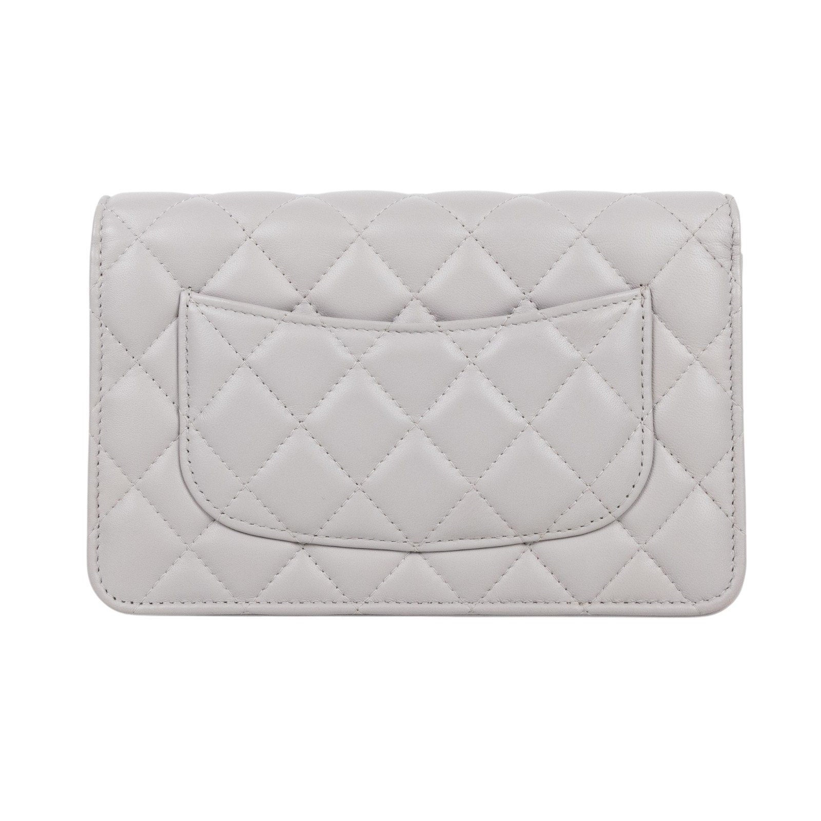 香奈兒 CHANEL 菱格紋 WOC 金球 鍊帶包 AP1450 晶片款 灰羊金球woc 原廠盒子/防塵袋