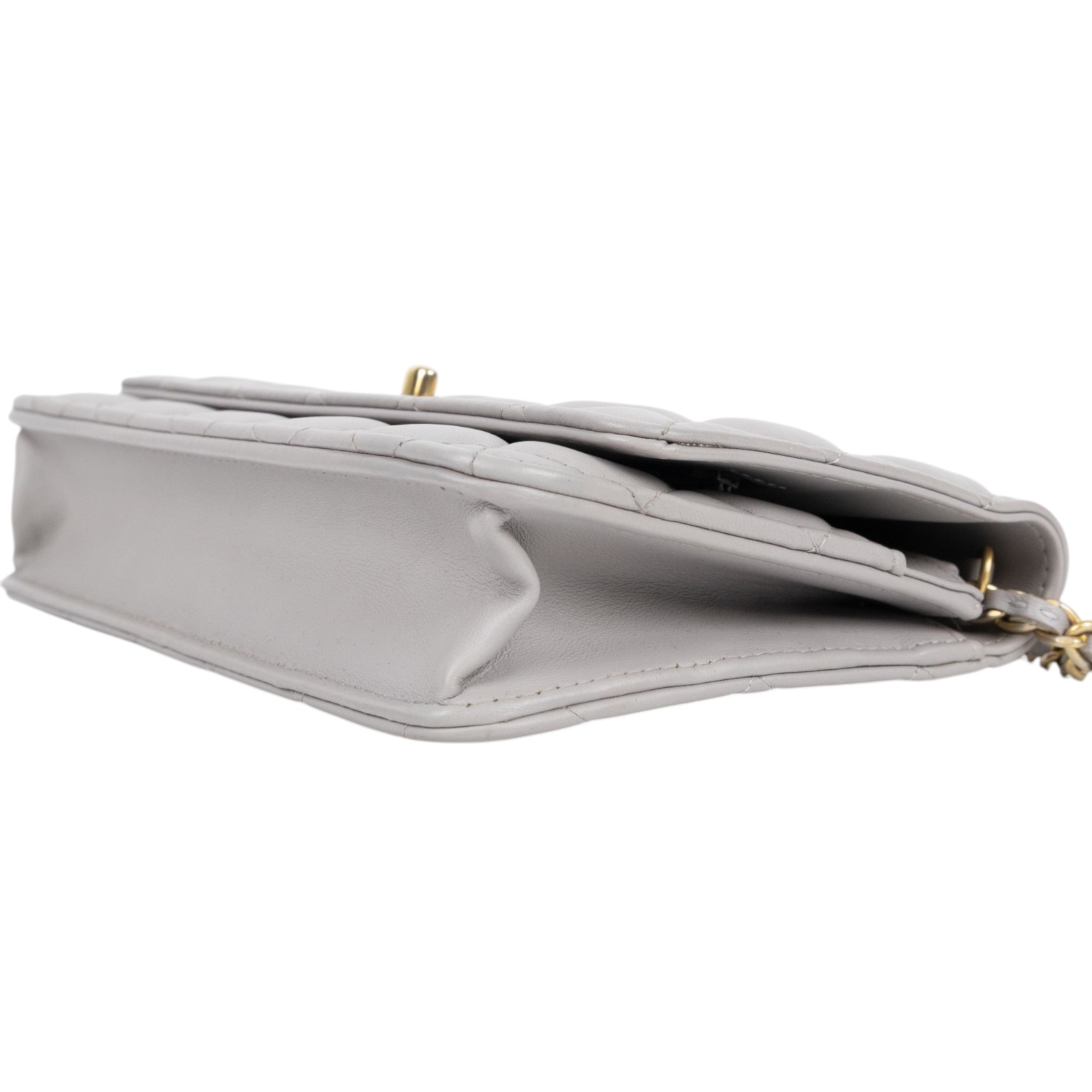 香奈兒 CHANEL 菱格紋 WOC 金球 鍊帶包 AP1450 晶片款 灰羊金球woc 原廠盒子/防塵袋