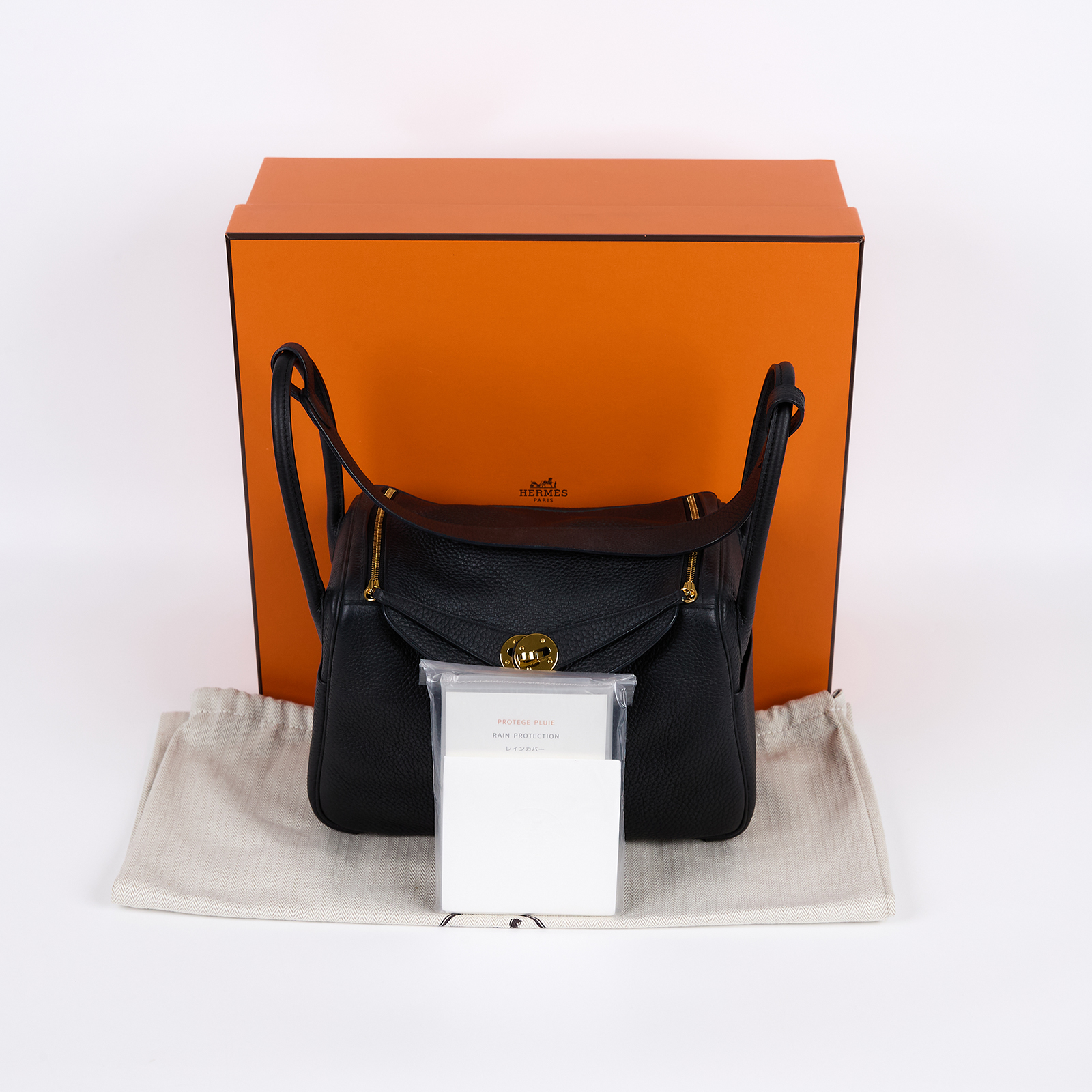 愛馬仕 Hermes Lindy 琳迪包 26 LD26 ZNS046 PM Z刻 黑LINDY26 原廠盒子/防塵袋/雨衣