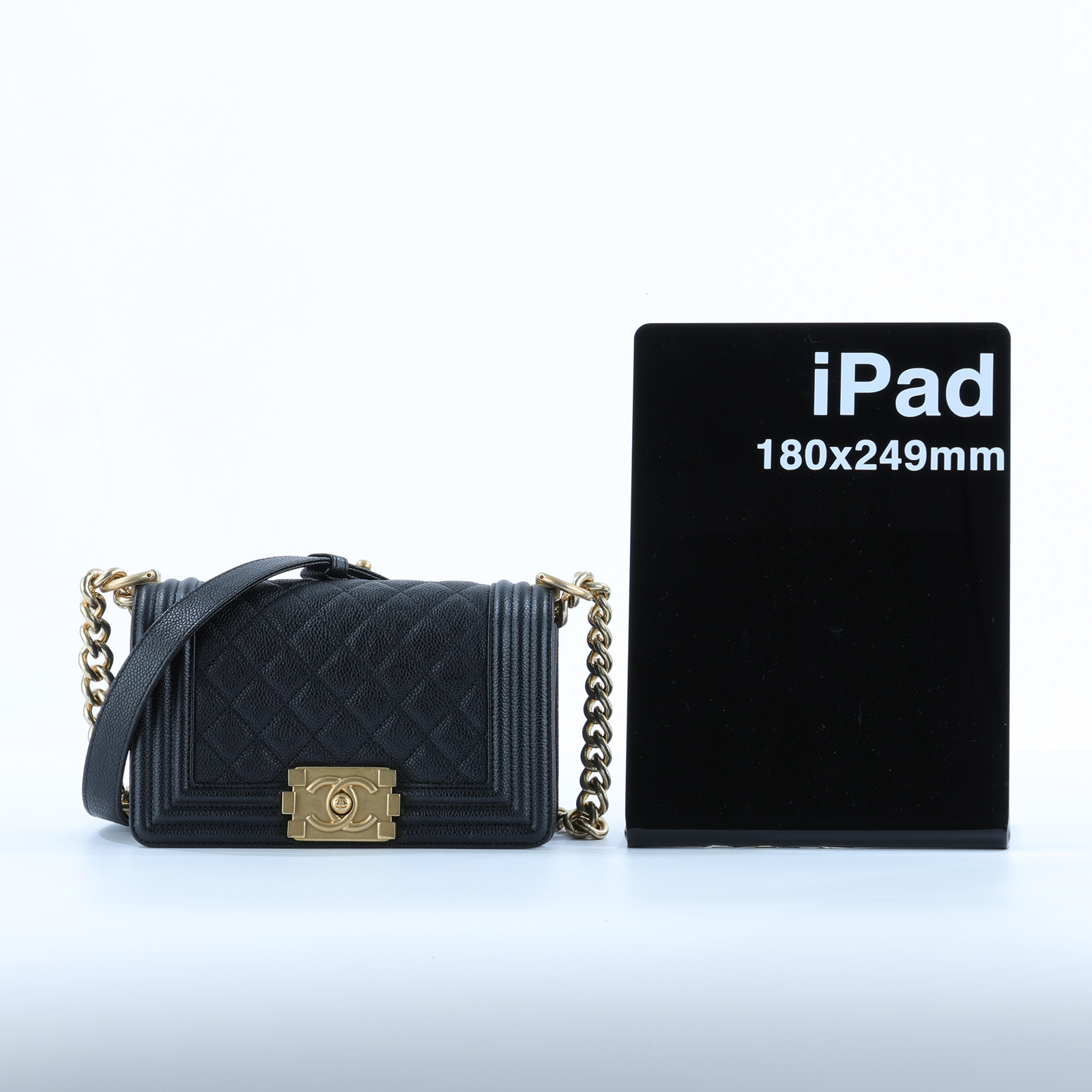 香奈兒 CHANEL Boy 20 小型 口蓋包 A67085 Y61169 23開黑金荔枝BOY20 原廠盒子/保證卡/國外購買證明