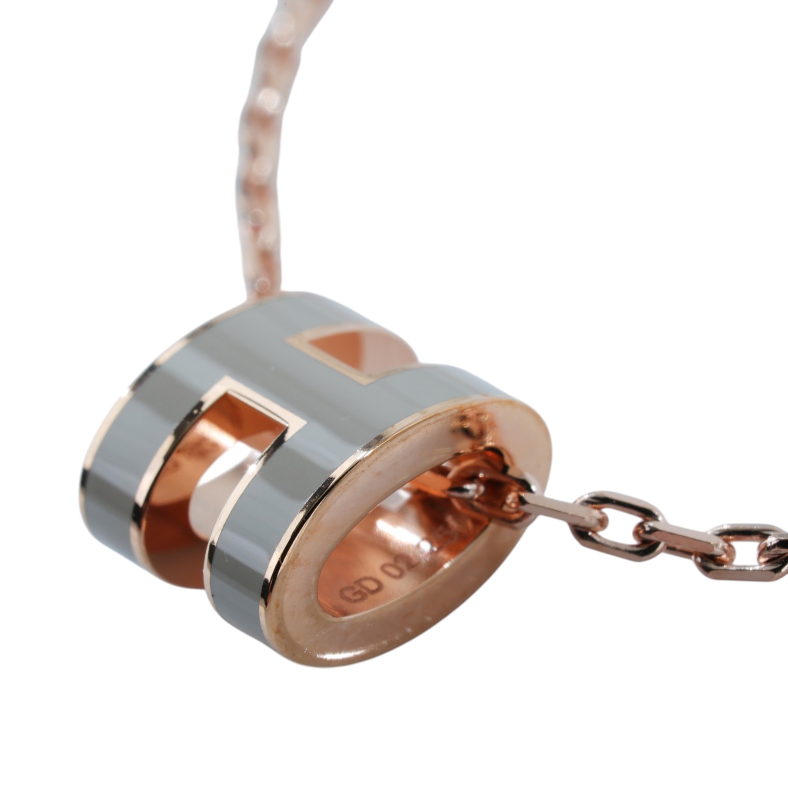 愛馬仕 Hermes Mini Pop H 墜飾 栗子色 H147992FO55  栗子色枚金MINI POP項鍊 防塵袋/原廠盒子