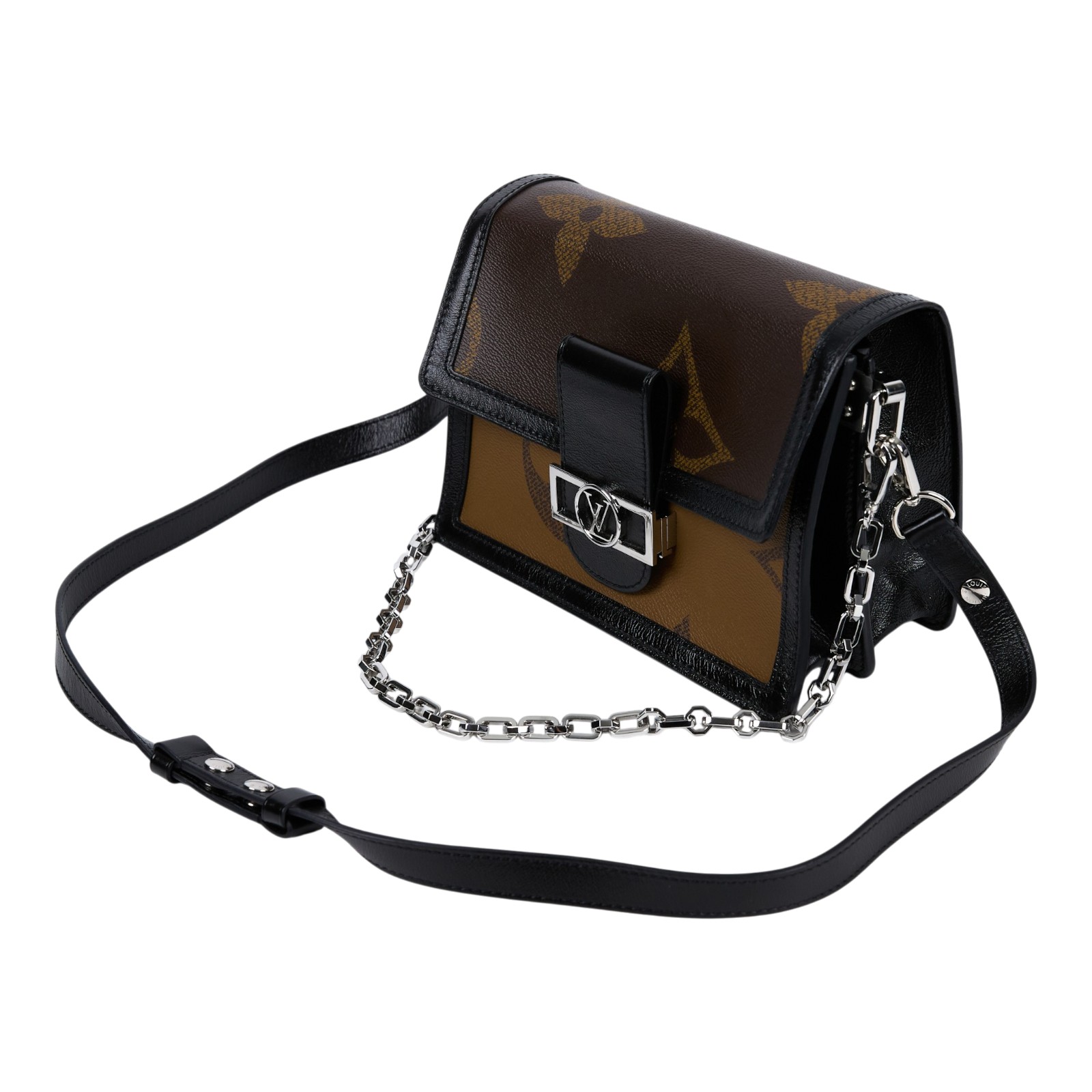 路易威登 LOUIS VUITTON DAUPHINE MM 肩背包 M44599 黑邊大原花DAUPHINE MM 防塵袋/原廠盒子/背帶2