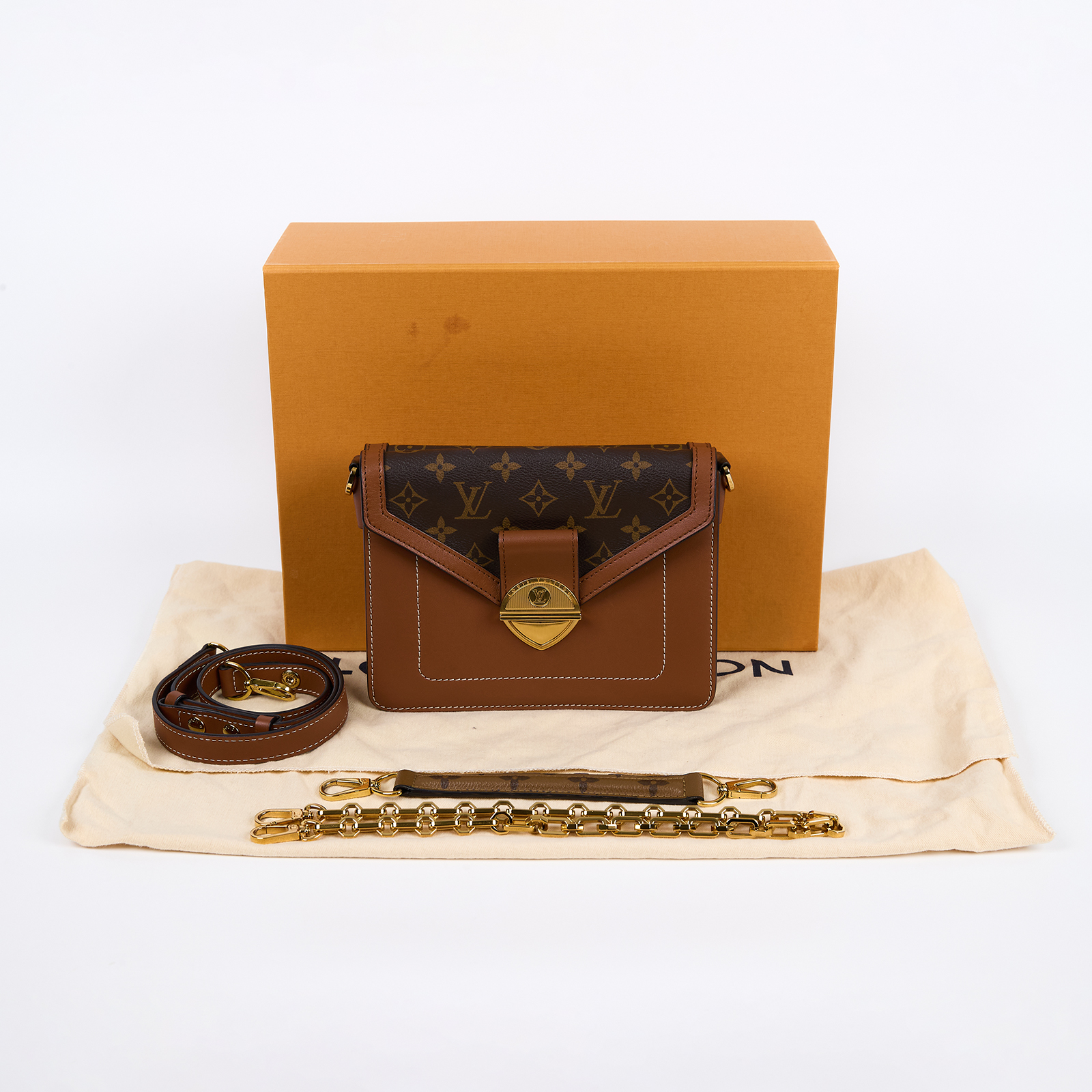 路易威登 LOUIS VUITTON SAC BIFACE 郵差包 手提包 肩背包 M44386 雙面SAC BIFACE郵差包 防塵袋/原廠盒子/背帶3