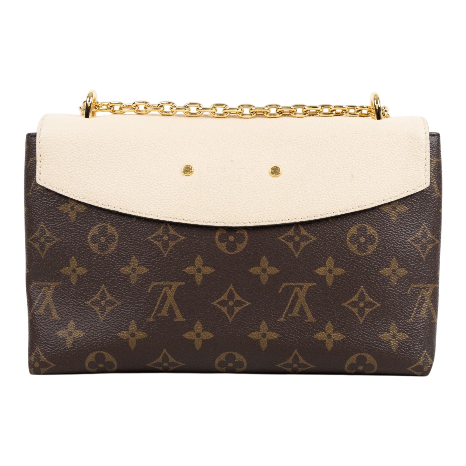 路易威登 LOUIS VUITTON Saint Placide 肩背包 斜背包 M43584 原花奶油白Sanit Placide掀蓋練包 防塵袋