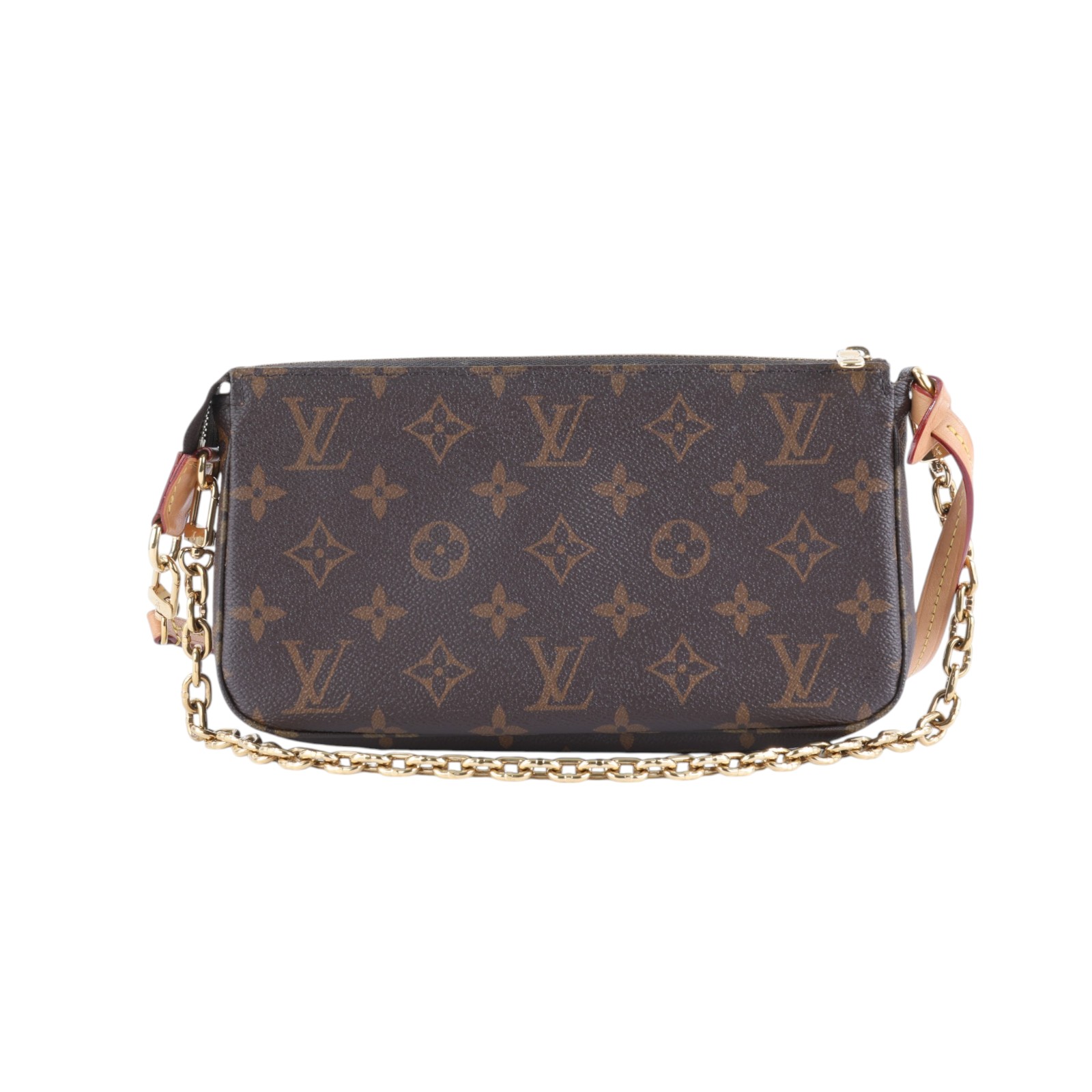 路易威登 LOUIS VUITTON Pochette Accessoires Monogram帆布 鏈帶 肩背 錢包 M82766 晶片款  防塵袋/原廠盒子/STARP